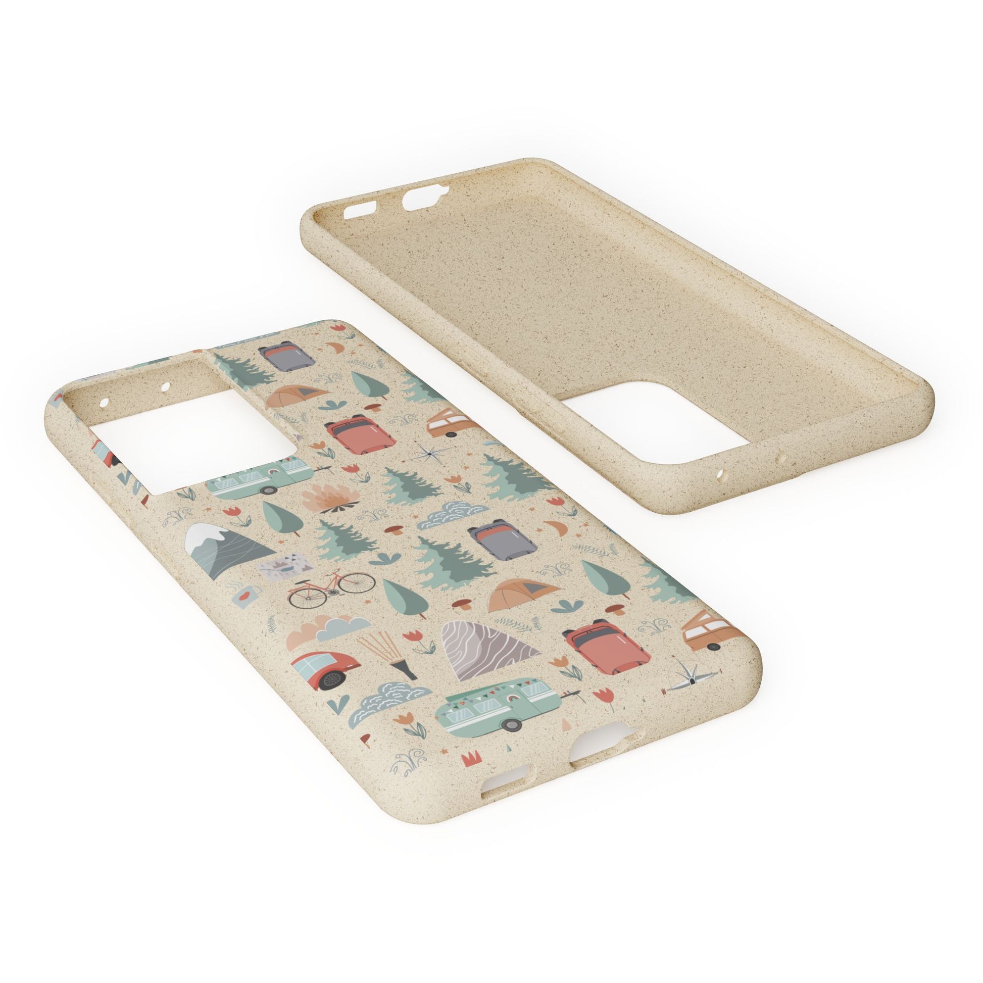 Plant based, biodegradable phone cover - Happy Camper - The Peony Haus
