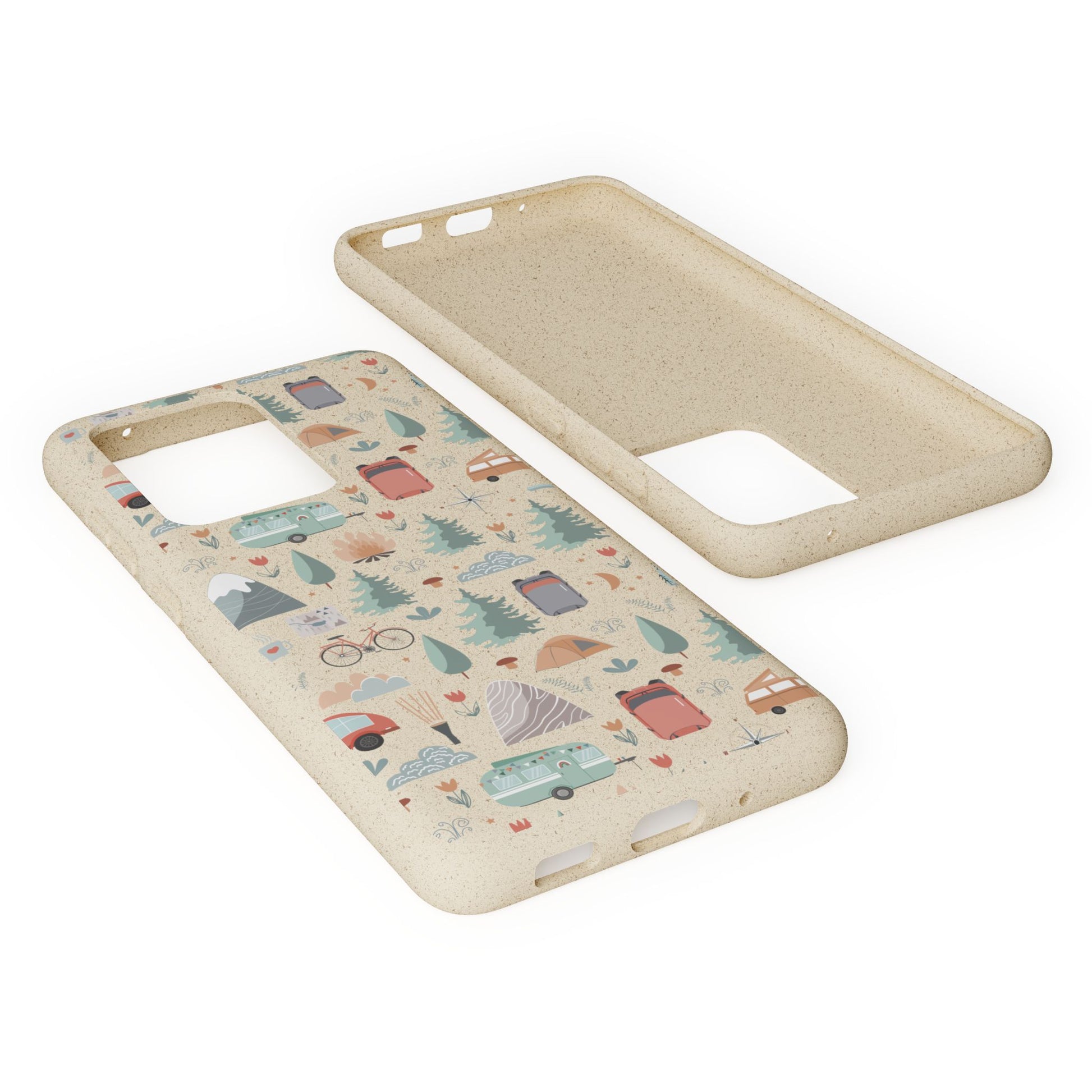 Plant based, biodegradable phone cover - Happy Camper - The Peony Haus