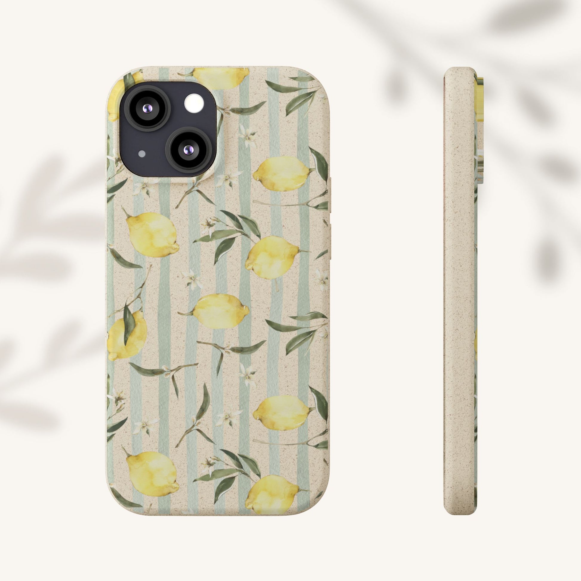 Plant based, biodegradable phone case - When life gives you lemons - The Peony Haus