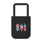 Patriotic Icy Organic Canvas Tote Bag