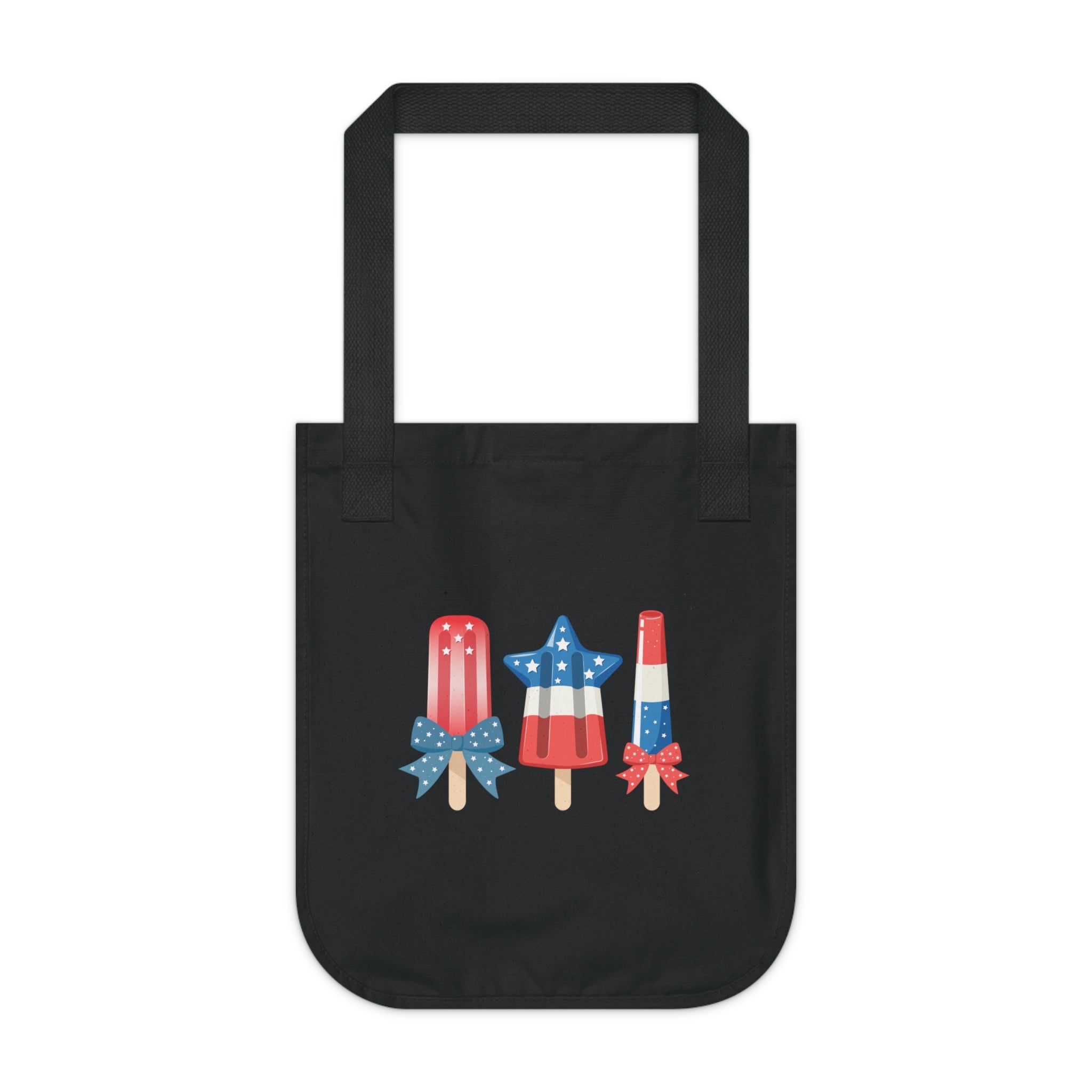 Patriotic Icy Organic Canvas Tote Bag