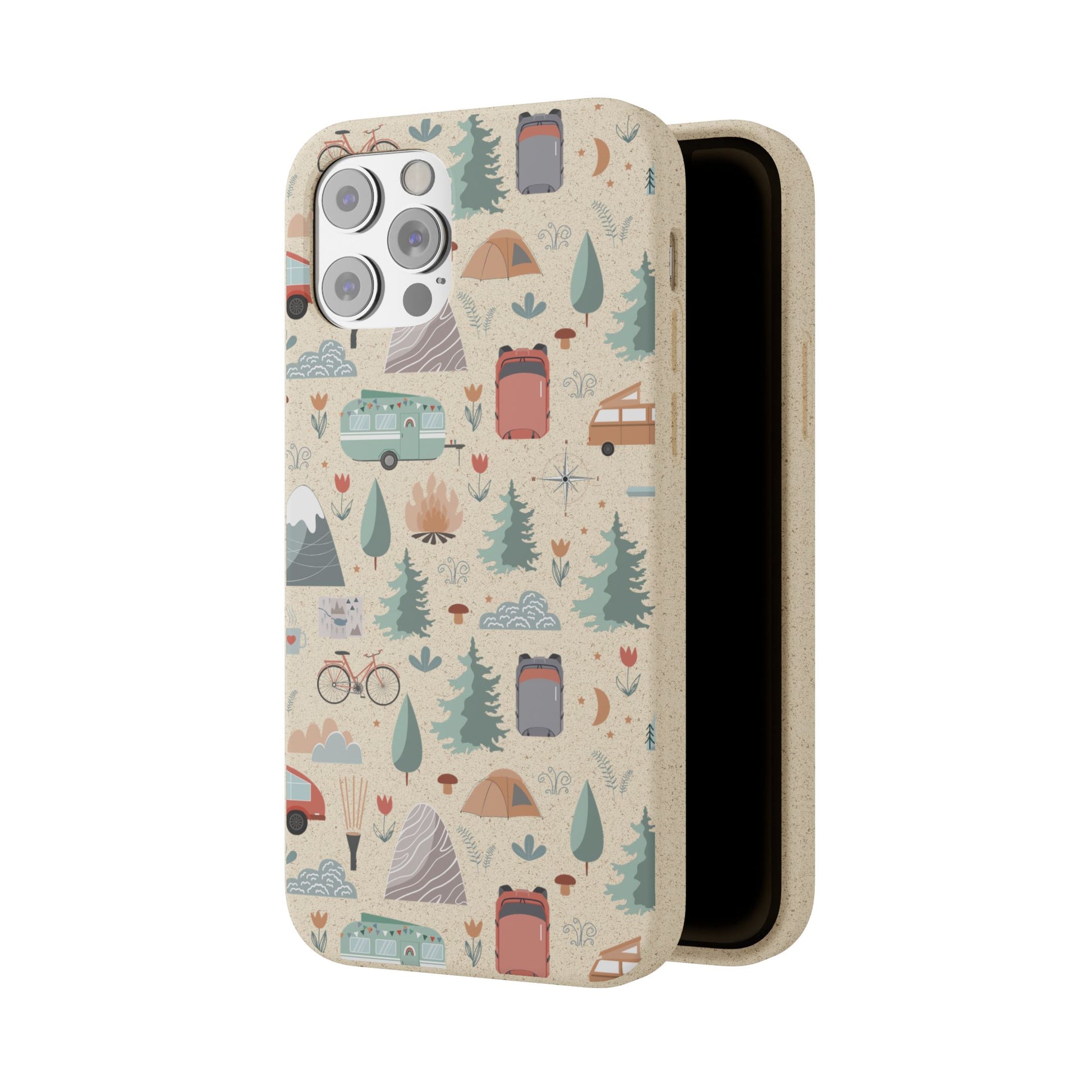 Plant based, biodegradable phone cover - Happy Camper - The Peony Haus