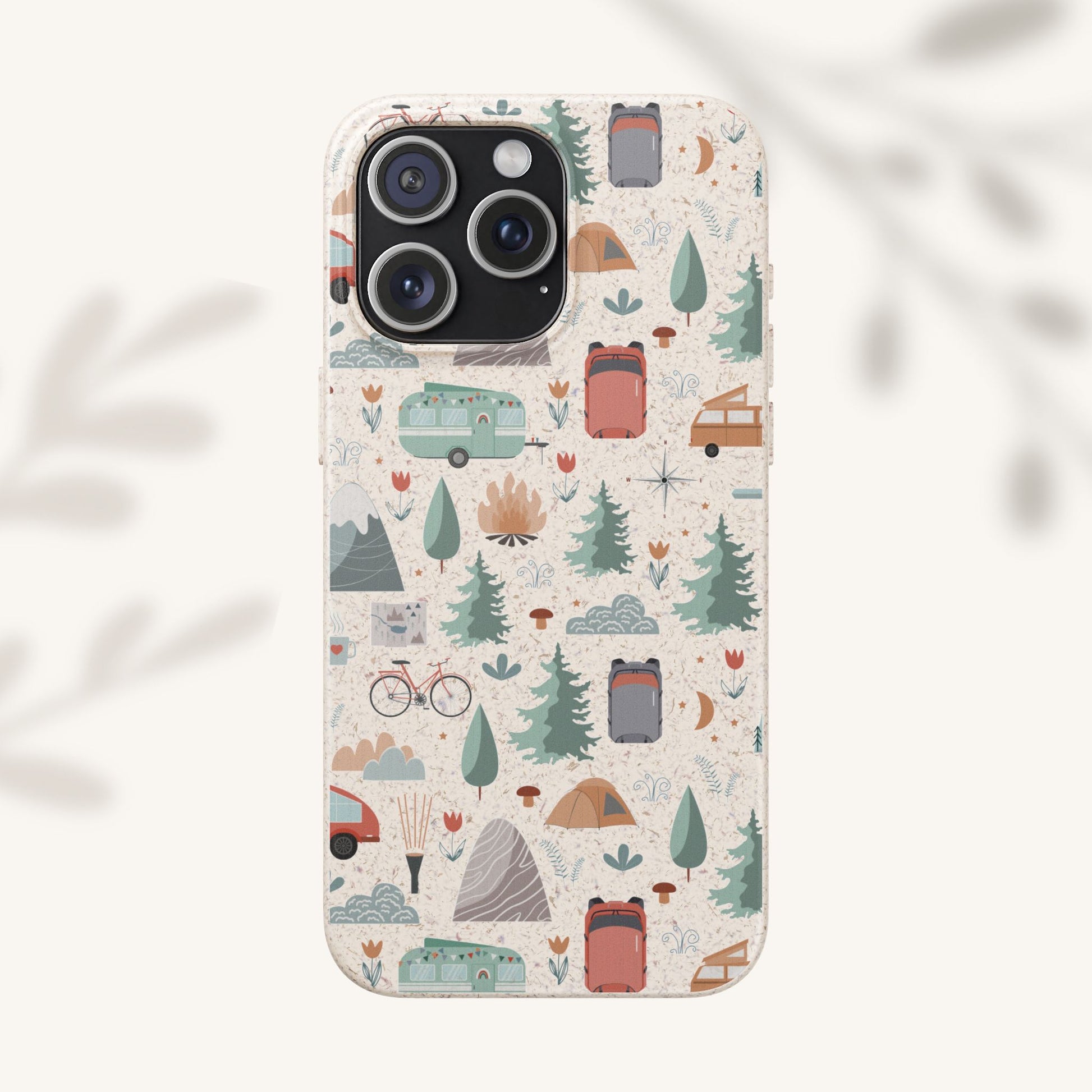 Plant based, biodegradable phone cover - Happy Camper - The Peony Haus