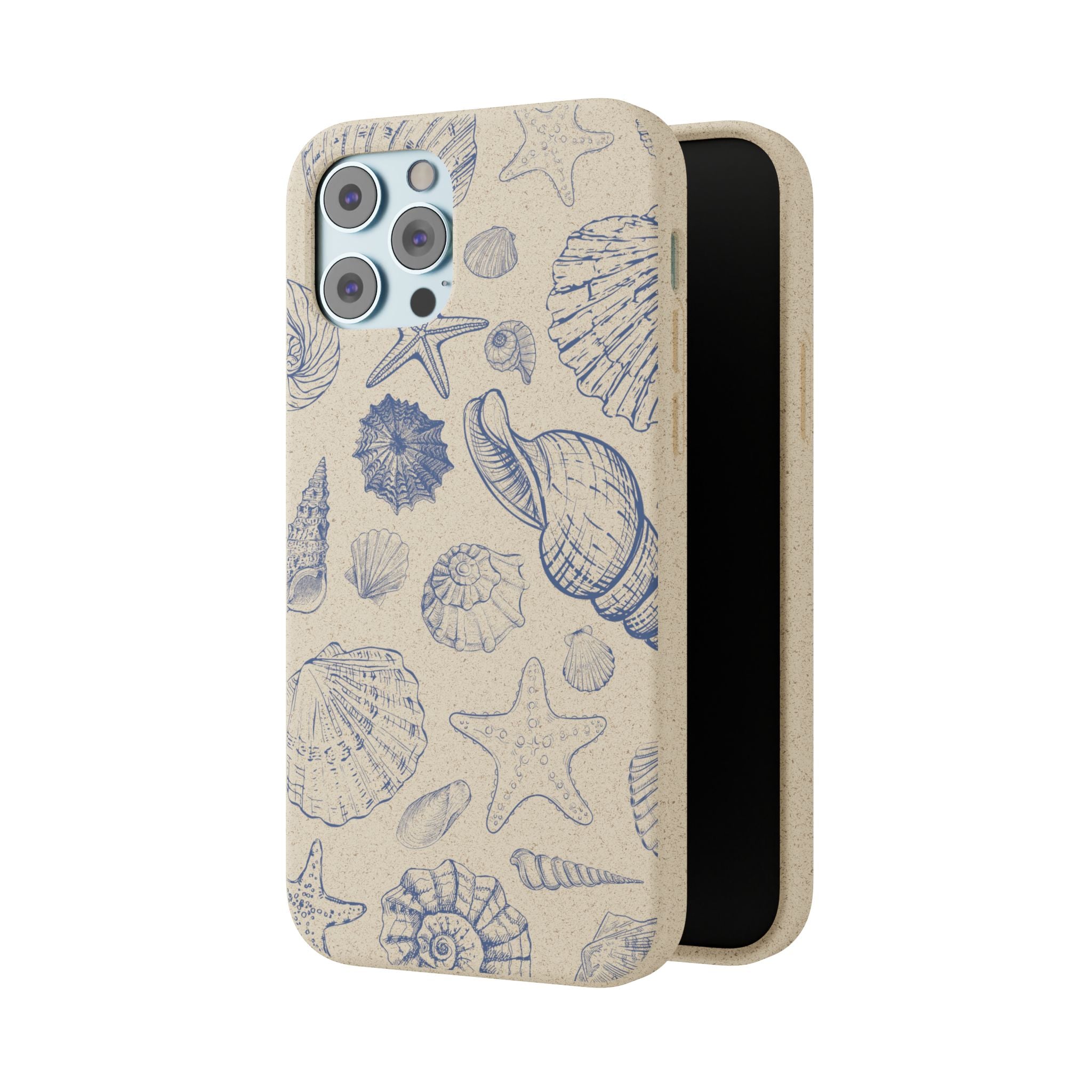 Eco-Friendly Phone Case, Plant based, Biodegradable Case, Shell Design for beach lovers