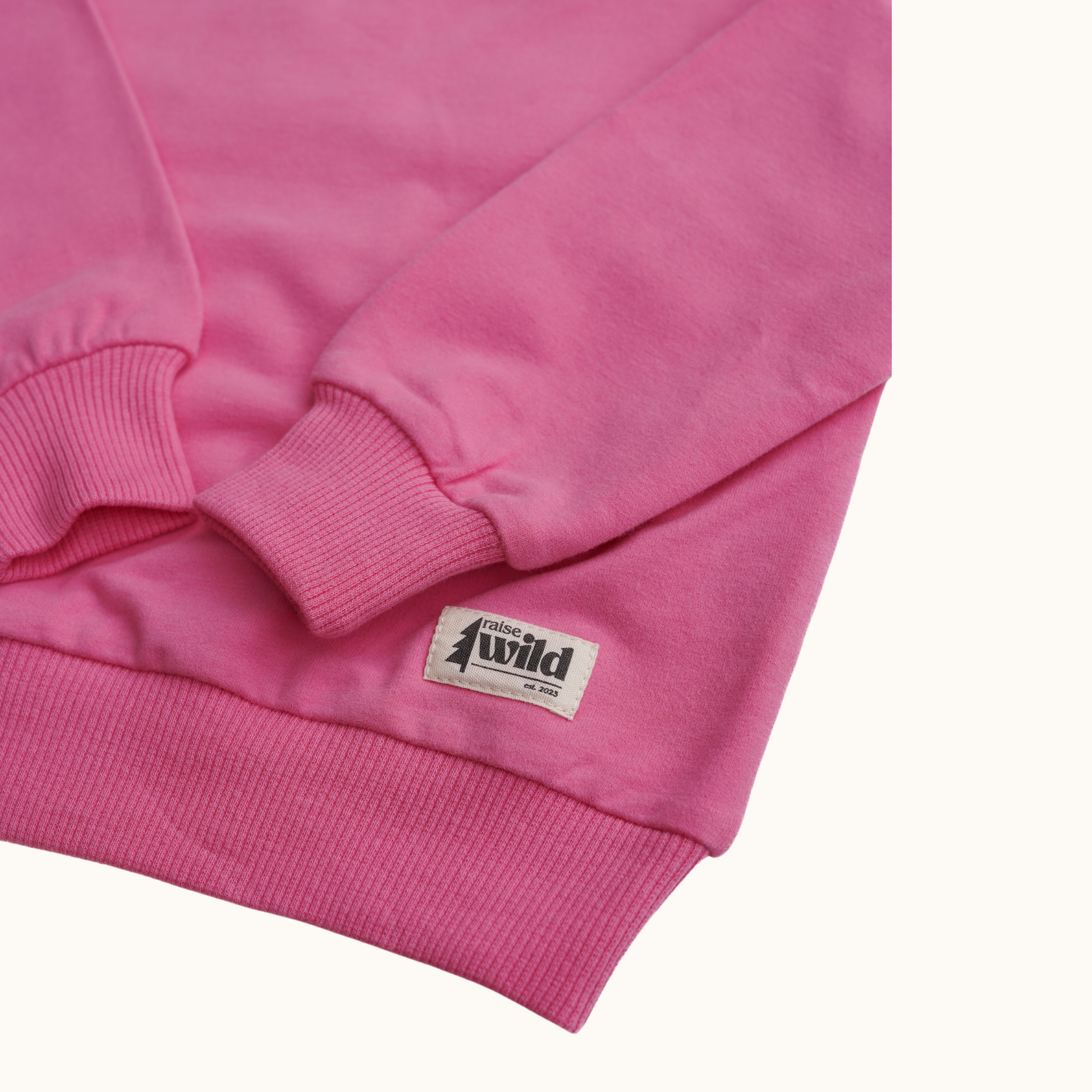 Kid's Organic Pullover in Pink, choose your adventure - 95% Cotton