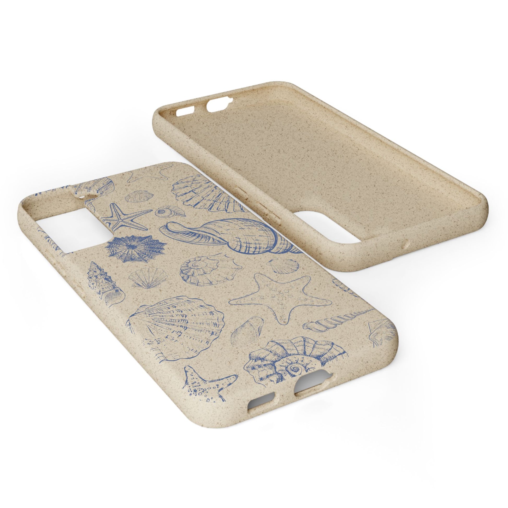 Eco-Friendly Phone Case, Plant based, Biodegradable Case, Shell Design for beach lovers - The Peony Haus