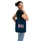 Patriotic Icy Organic Canvas Tote Bag