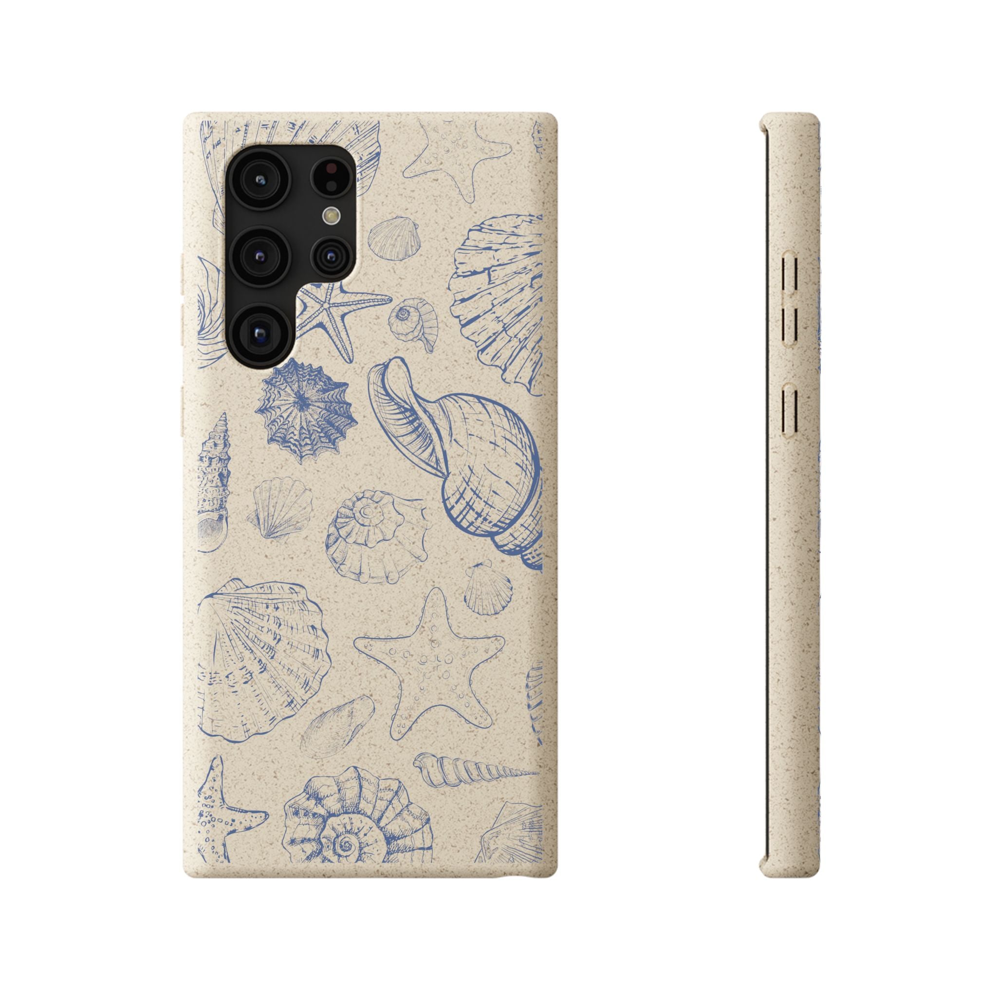 Eco-Friendly Phone Case, Plant based, Biodegradable Case, Shell Design for beach lovers
