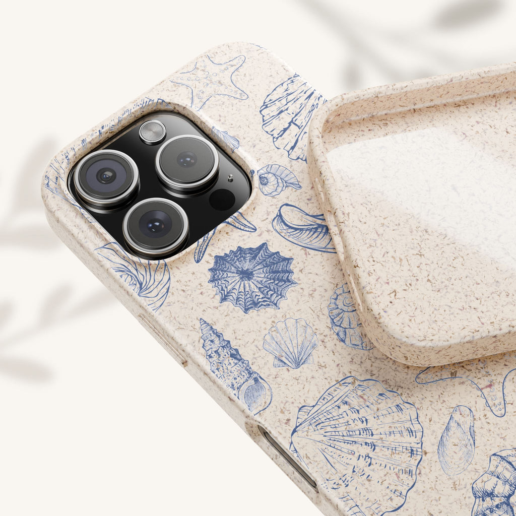 Eco-Friendly Phone Case, Plant based, Biodegradable Case, Shell Design for beach lovers