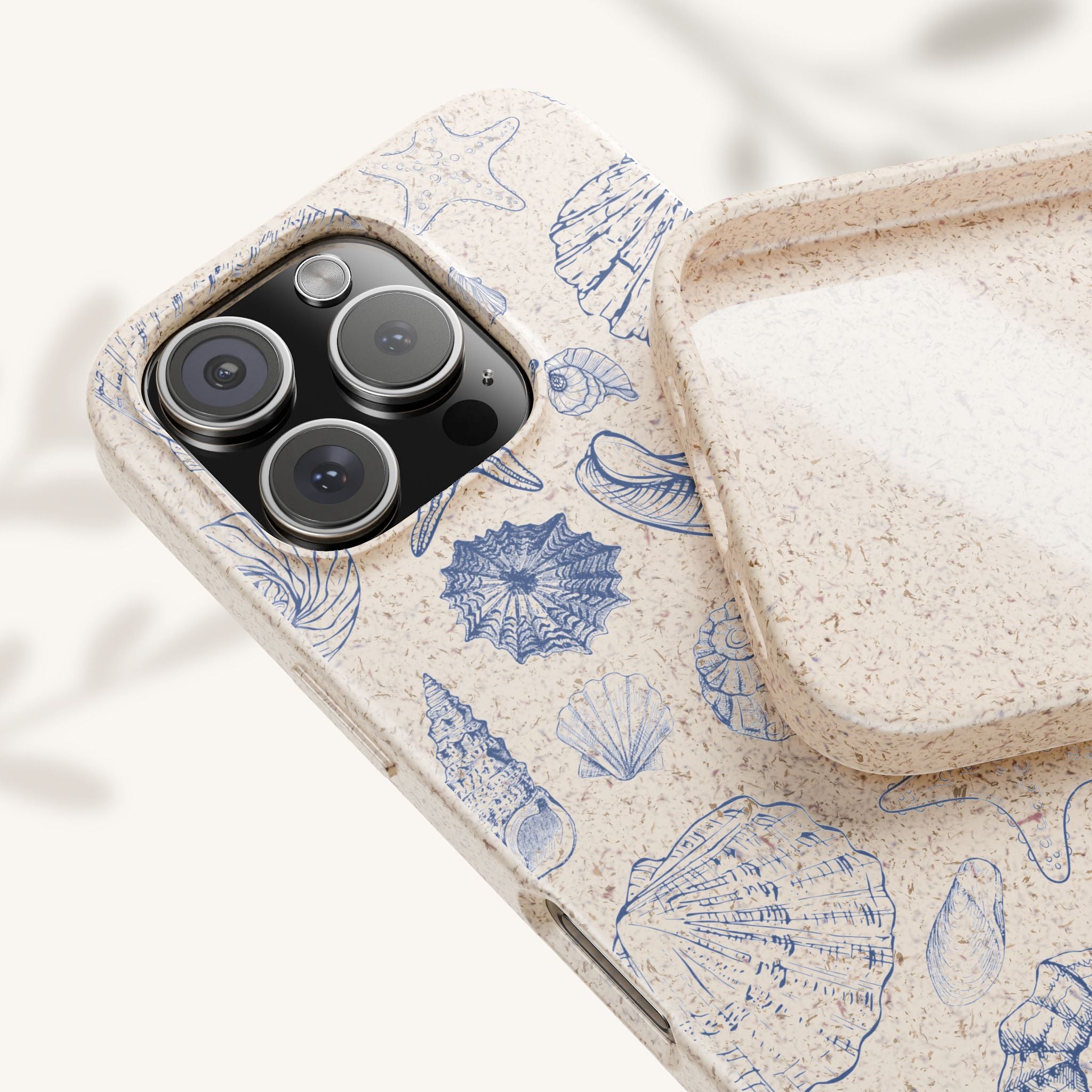 Eco-Friendly Phone Case, Plant based, Biodegradable Case, Shell Design for beach lovers