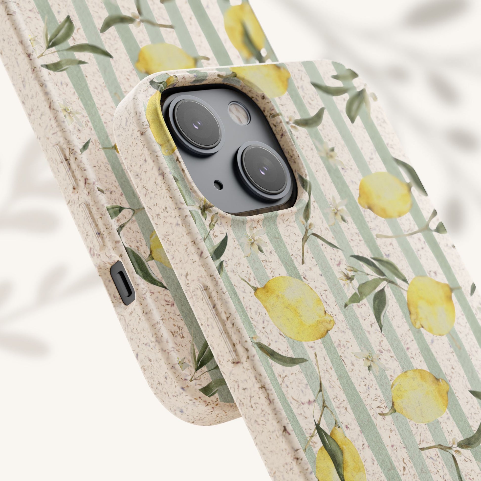 Plant based, biodegradable phone case - When life gives you lemons - The Peony Haus