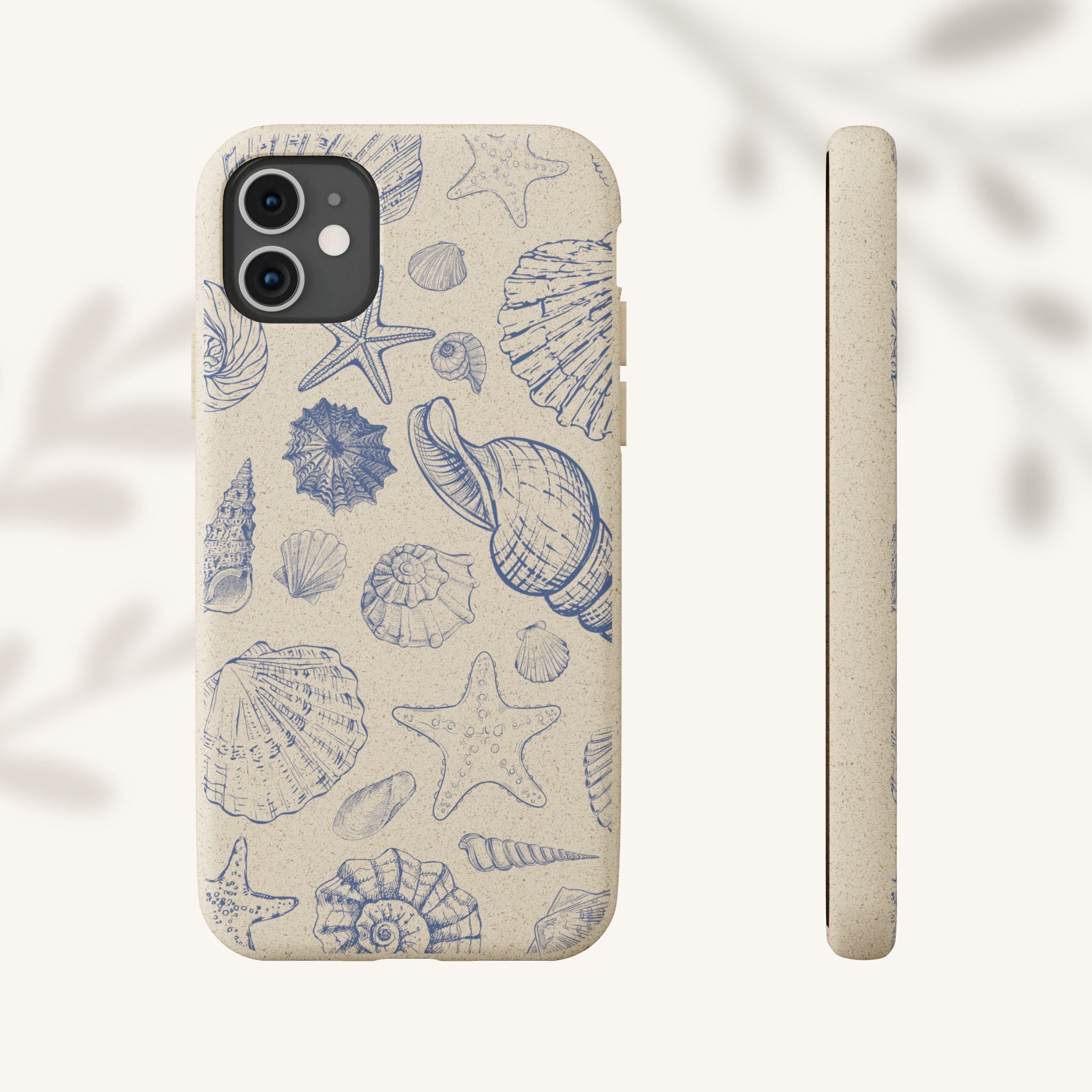 Eco-Friendly Phone Case, Plant based, Biodegradable Case, Shell Design for beach lovers
