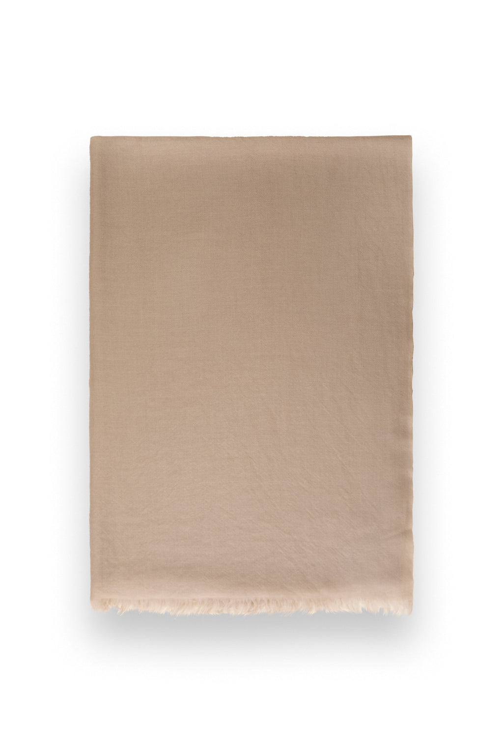 Beige Classic Lightweight Woven Cashmere Scarf