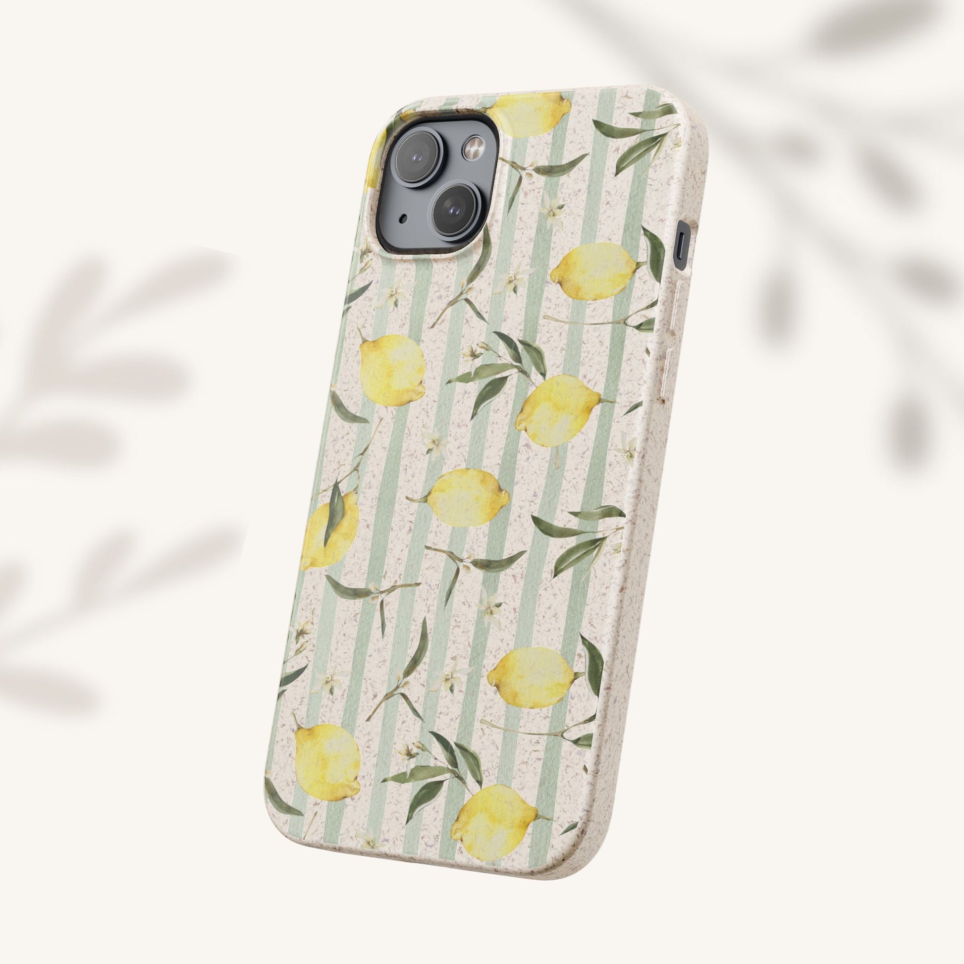 Plant based, biodegradable phone case - When life gives you lemons - The Peony Haus