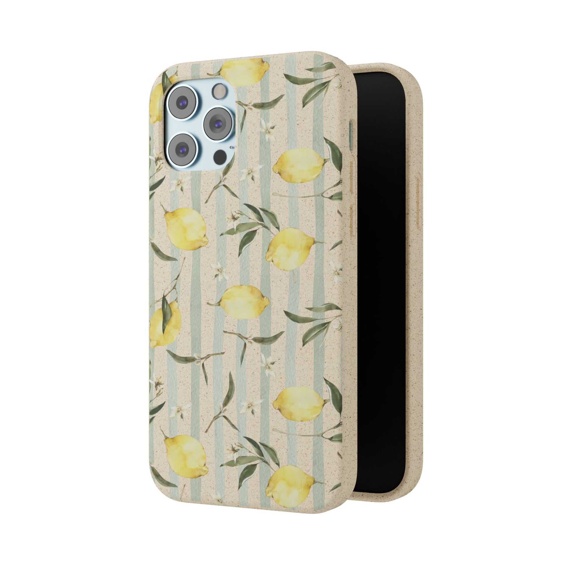 Plant based, biodegradable phone case - When life gives you lemons - The Peony Haus