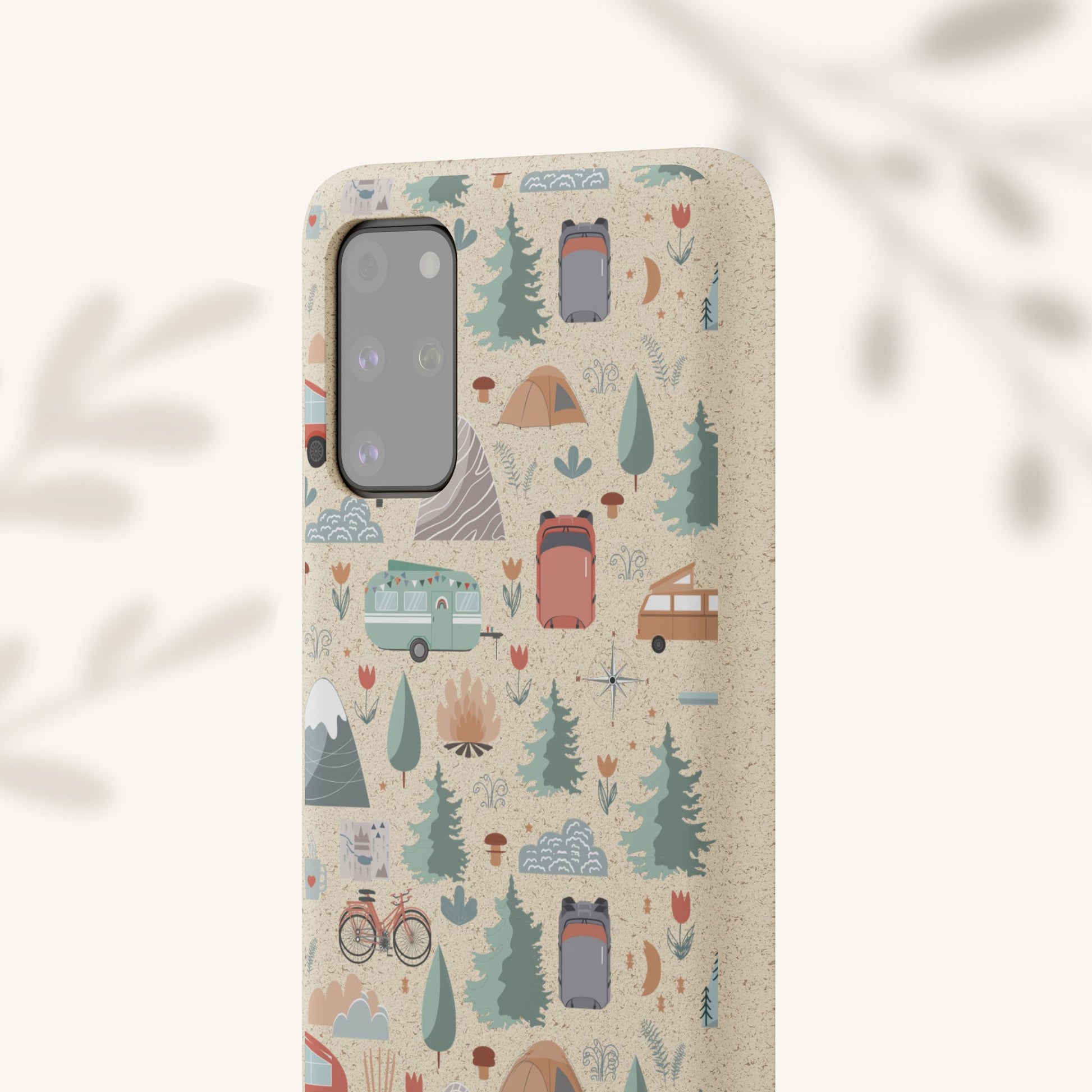 Plant based, biodegradable phone cover - Happy Camper - The Peony Haus
