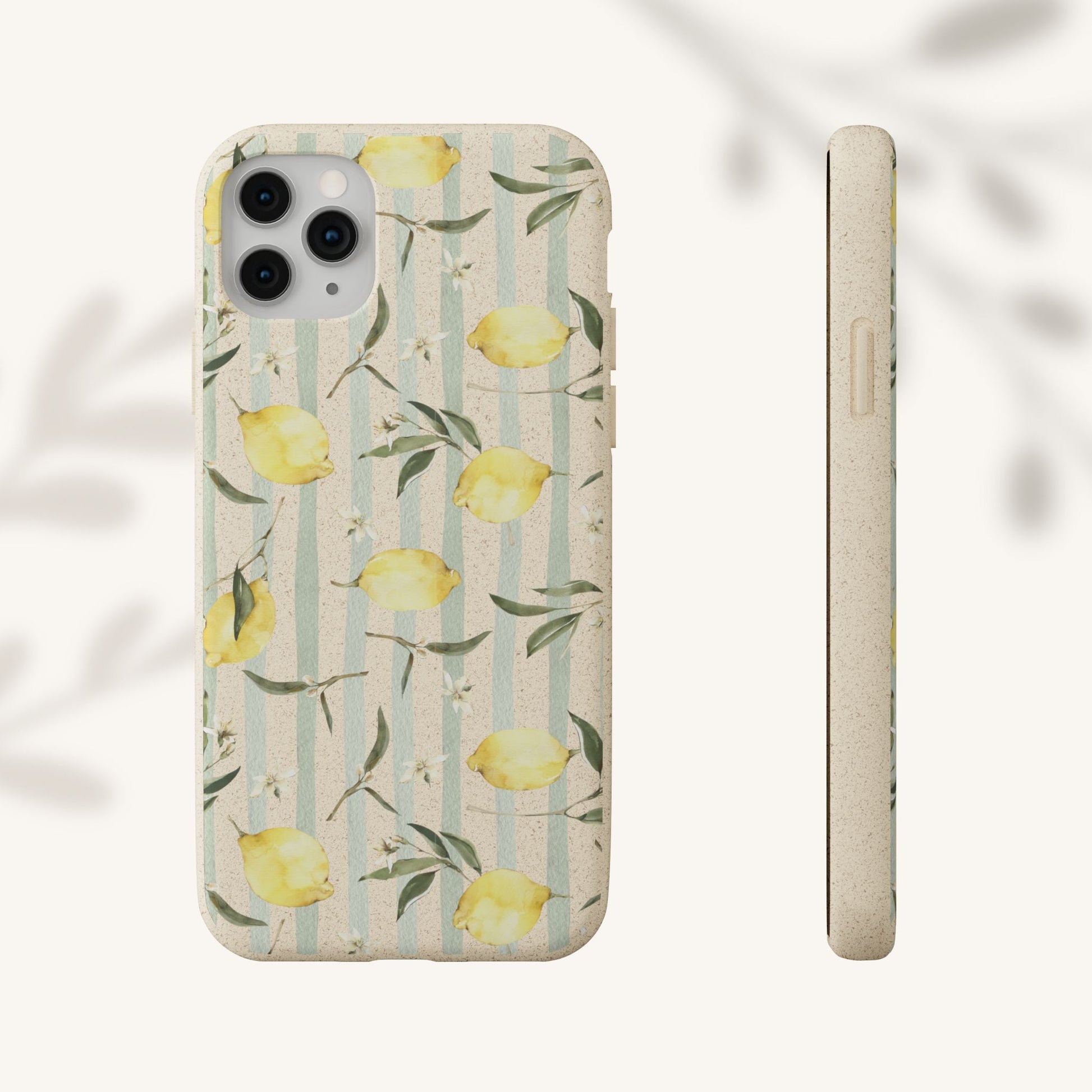 Plant based, biodegradable phone case - When life gives you lemons - The Peony Haus