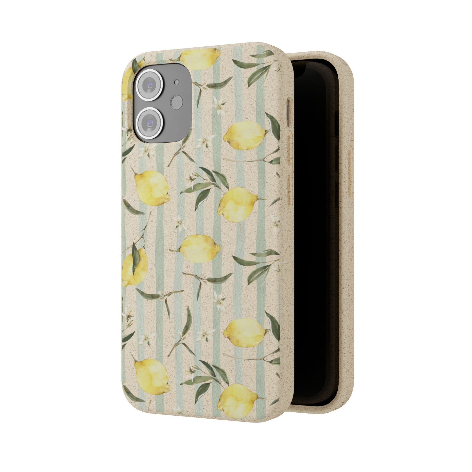 Plant based, biodegradable phone case - When life gives you lemons - The Peony Haus
