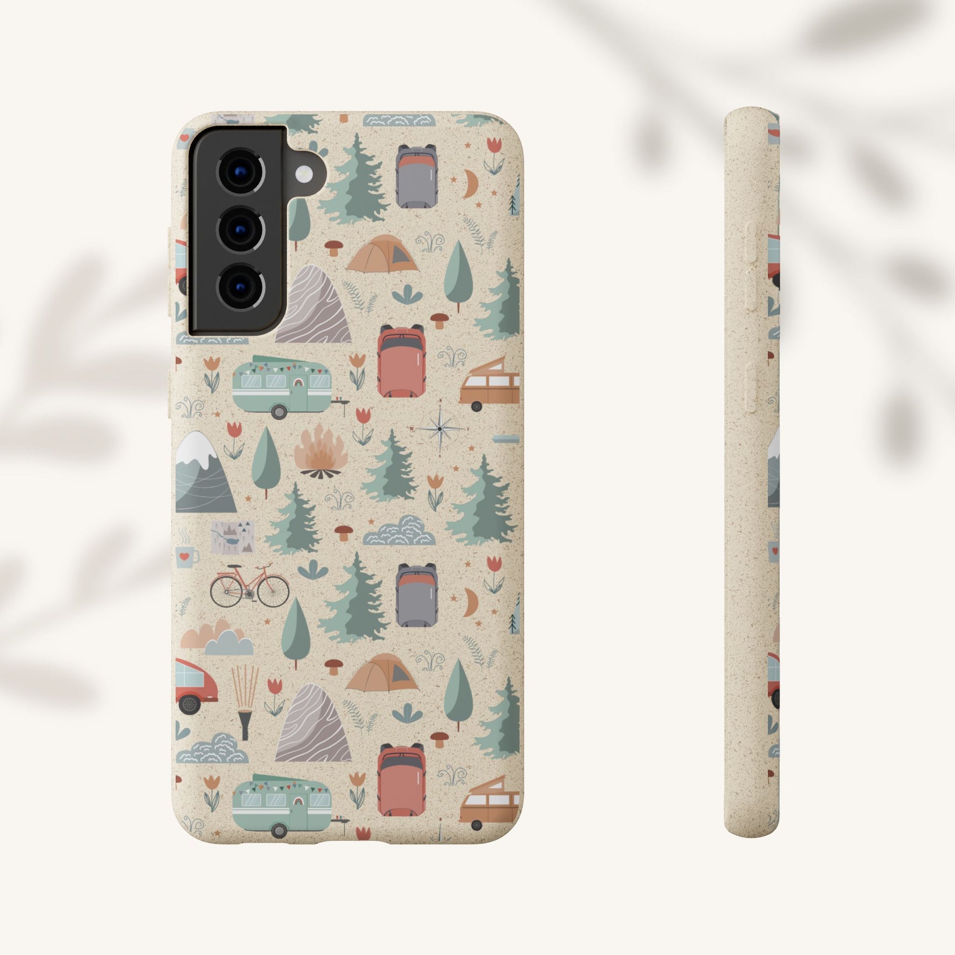 Plant based, biodegradable phone cover - Happy Camper - The Peony Haus
