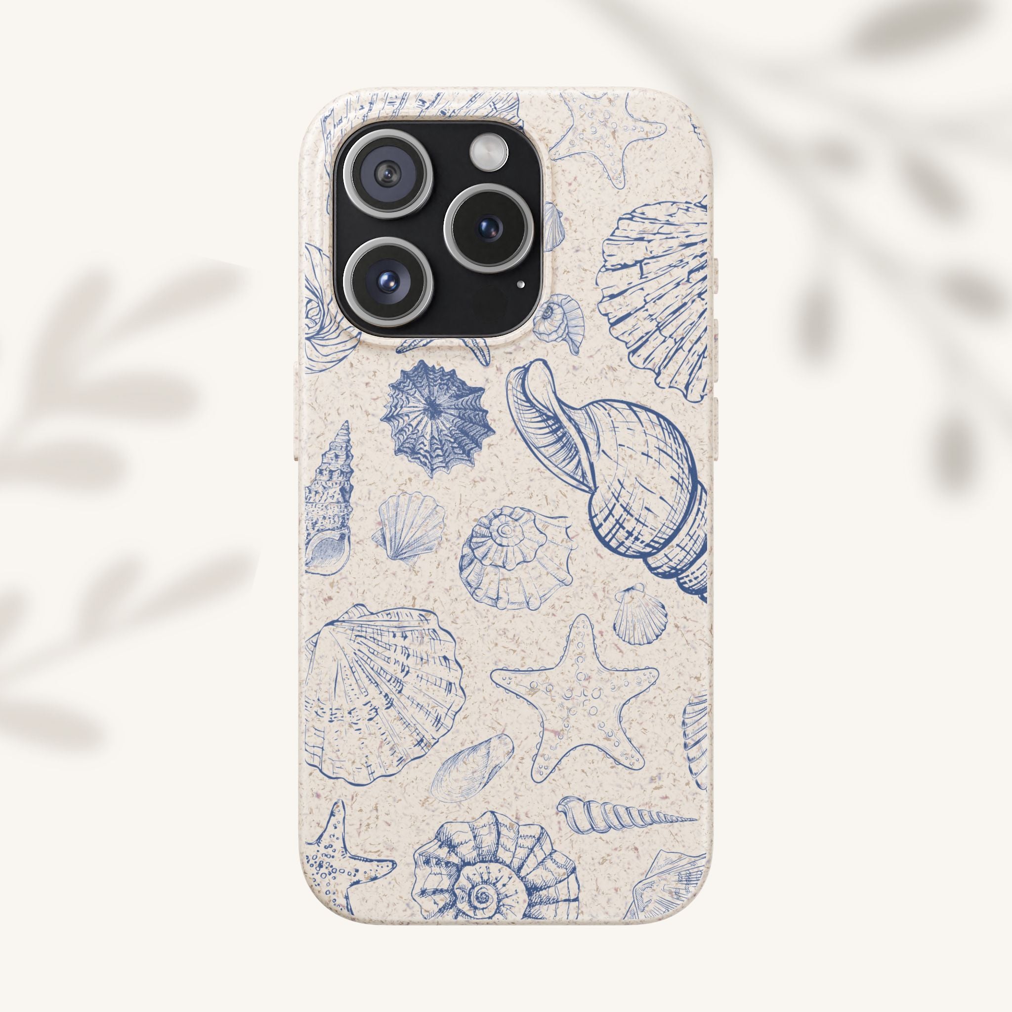 Eco-Friendly Phone Case, Plant based, Biodegradable Case, Shell Design for beach lovers