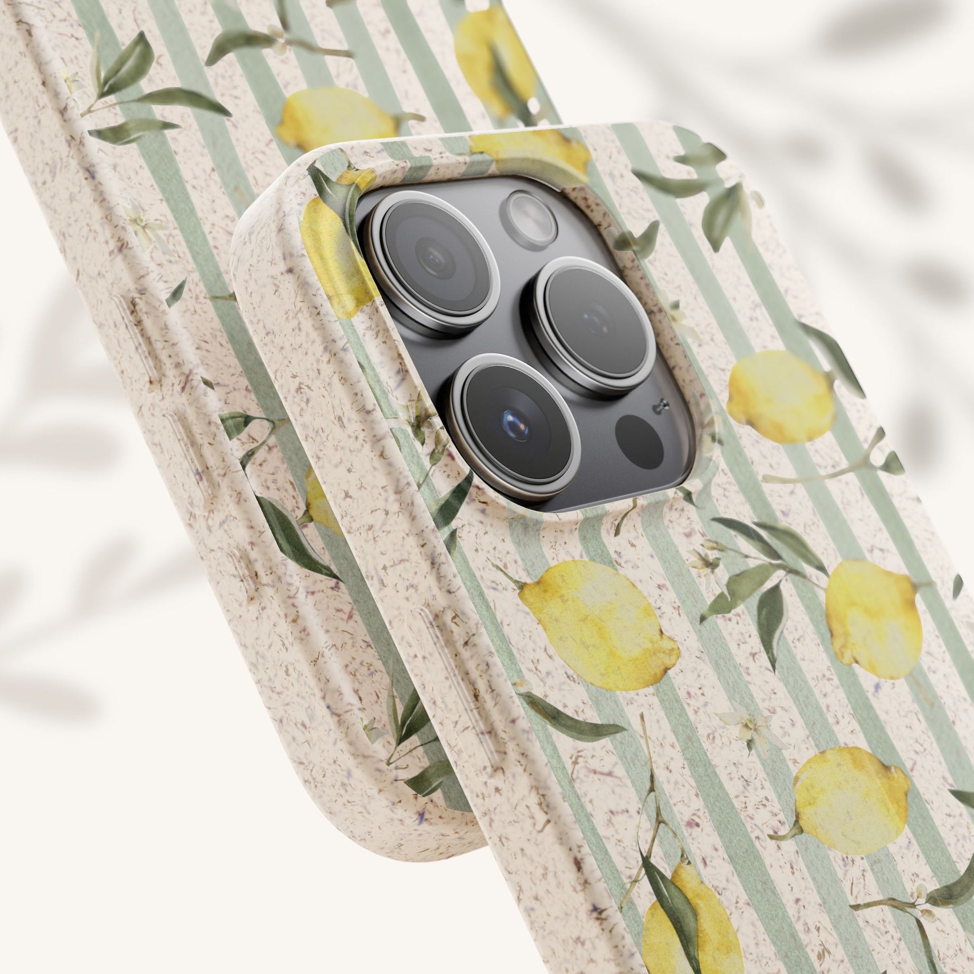 Plant based, biodegradable phone case - When life gives you lemons - The Peony Haus