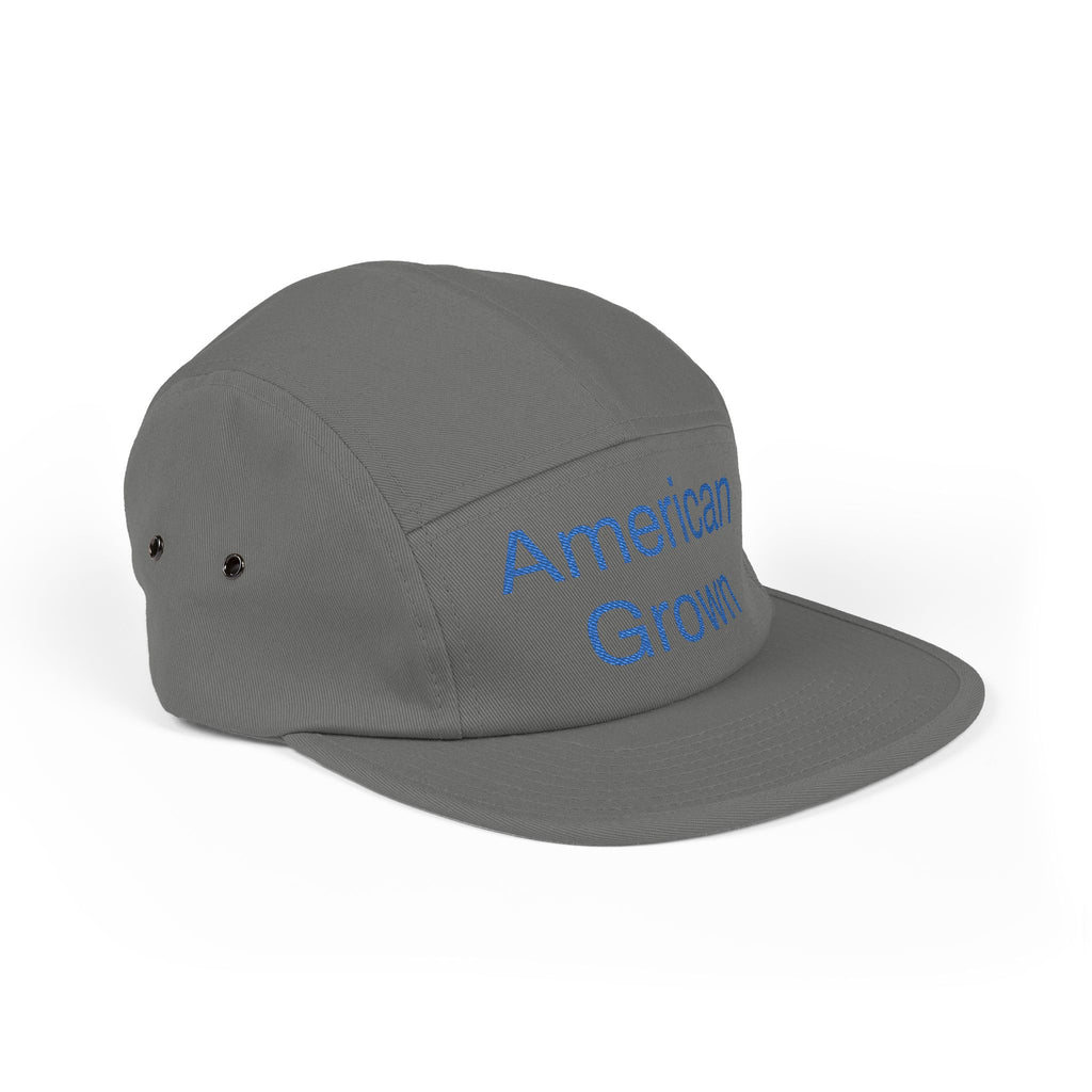 American Grown 5 Panel Cap, Embroidered Cap 100% Cotton