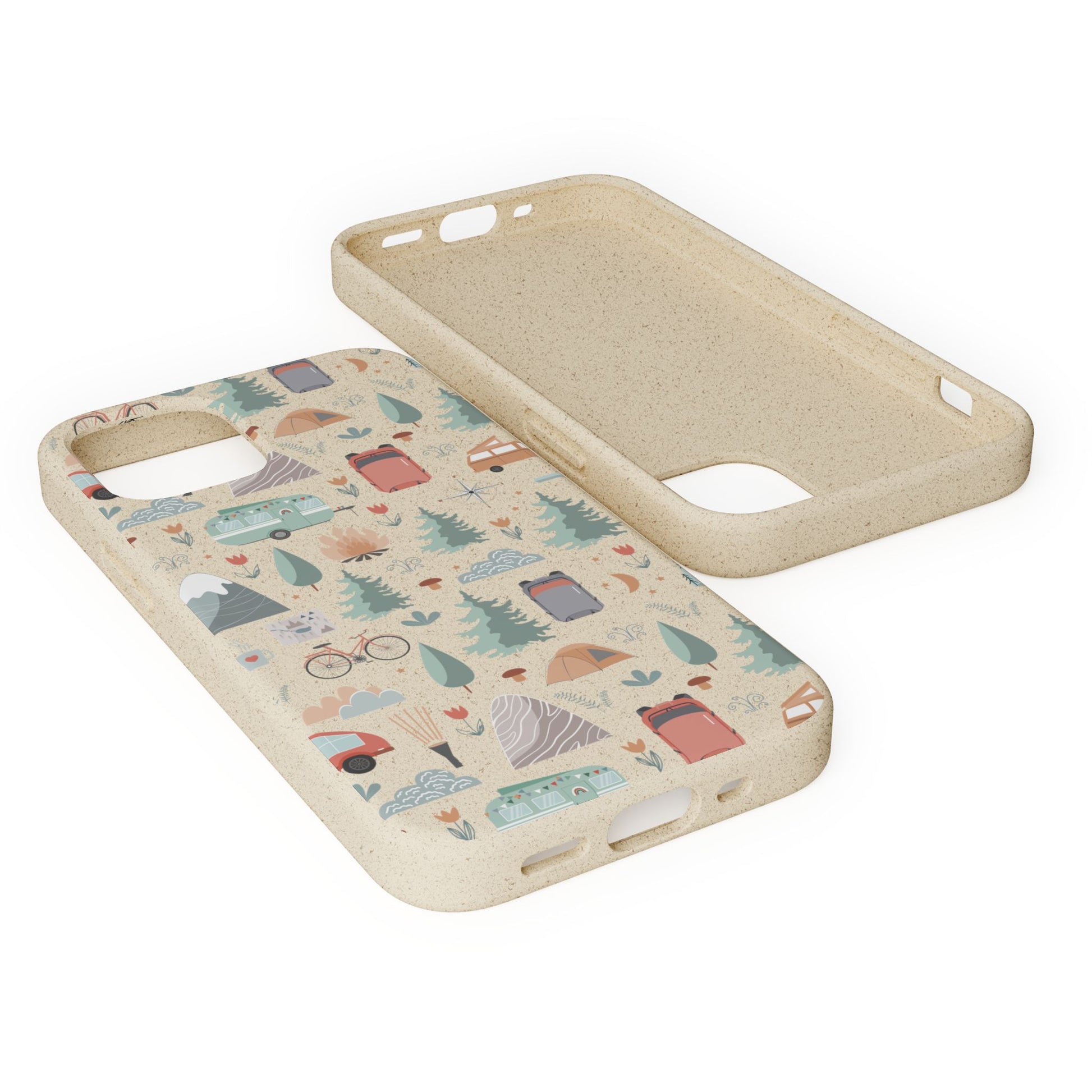 Plant based, biodegradable phone cover - Happy Camper - The Peony Haus