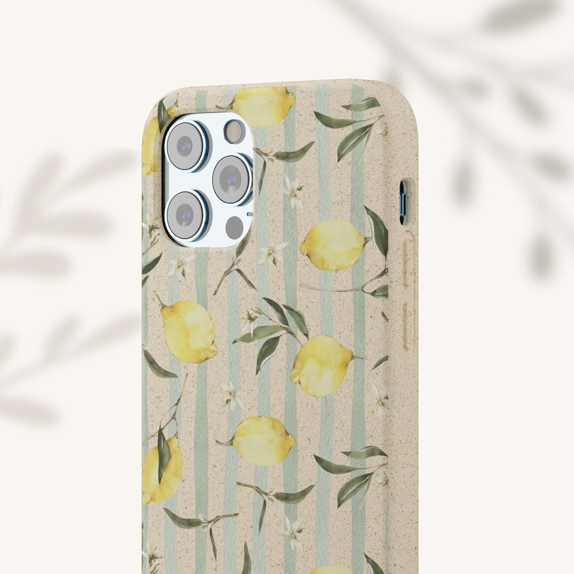 Plant based, biodegradable phone case - When life gives you lemons - The Peony Haus