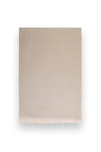 Beige Classic Lightweight Woven Cashmere Scarf