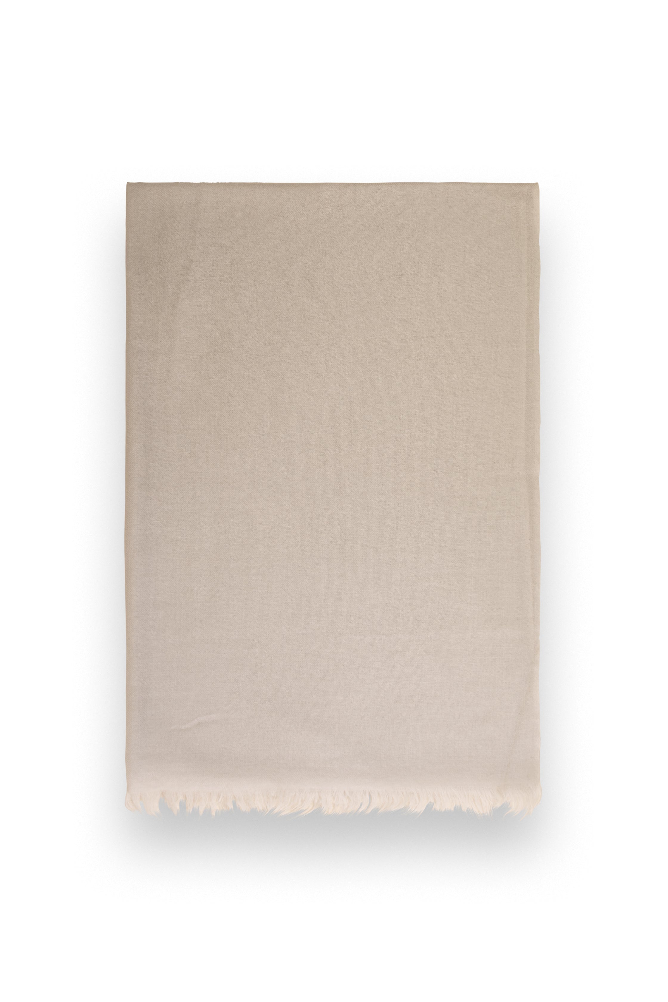 Beige Classic Lightweight Woven Cashmere Scarf