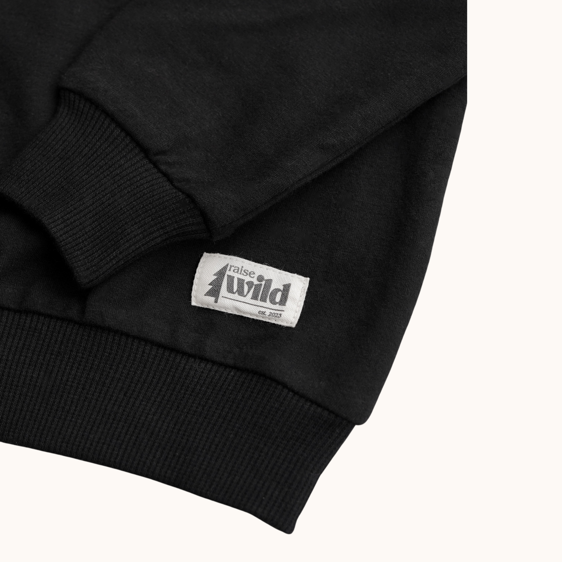 Kid's Organic Pullover in Black, Choose your adventure - 95% Cotton