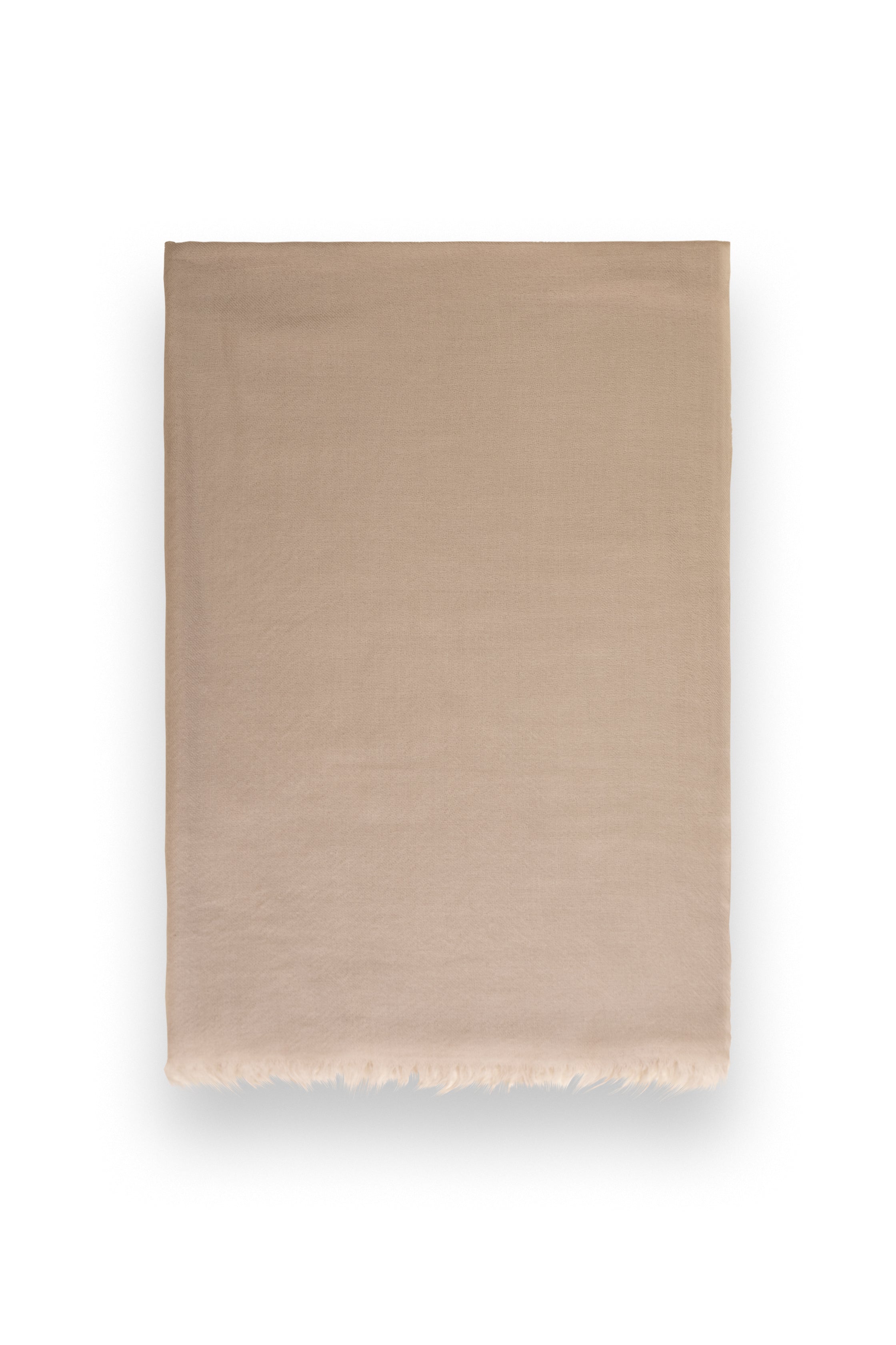 Beige Classic Lightweight Woven Cashmere Scarf