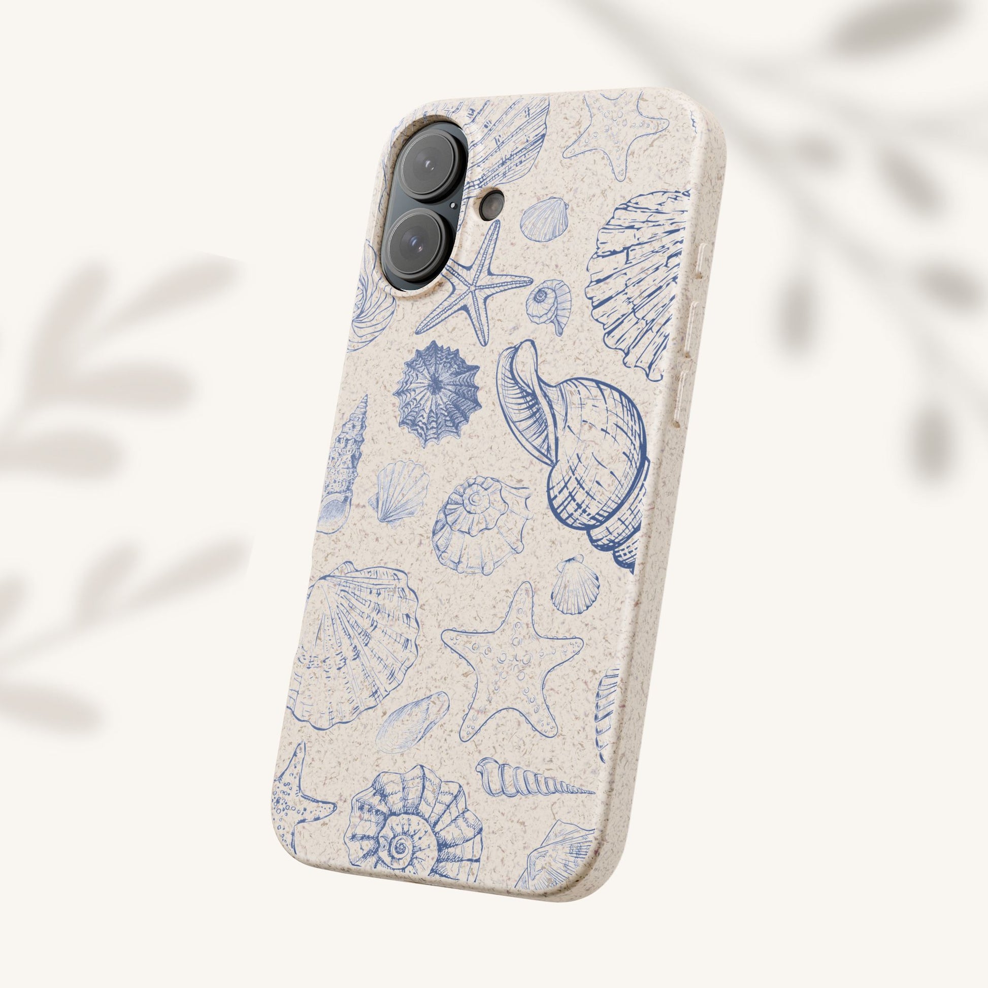 Eco-Friendly Phone Case, Plant based, Biodegradable Case, Shell Design for beach lovers - The Peony Haus