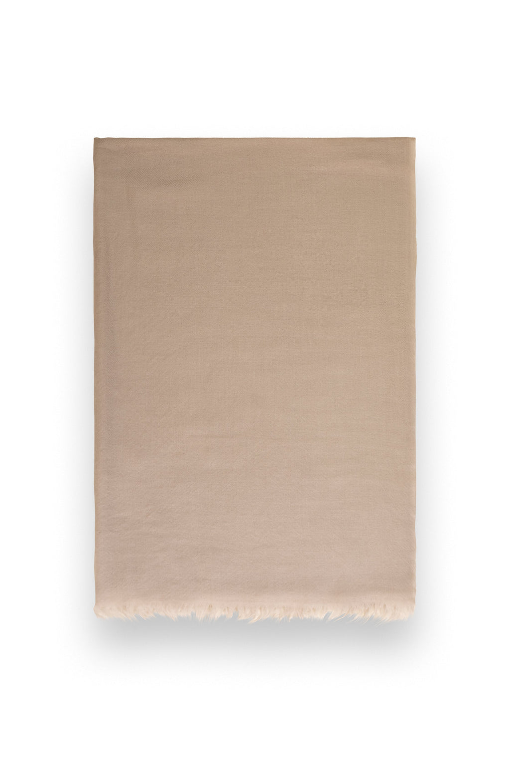 Beige Classic Lightweight Woven Cashmere Scarf