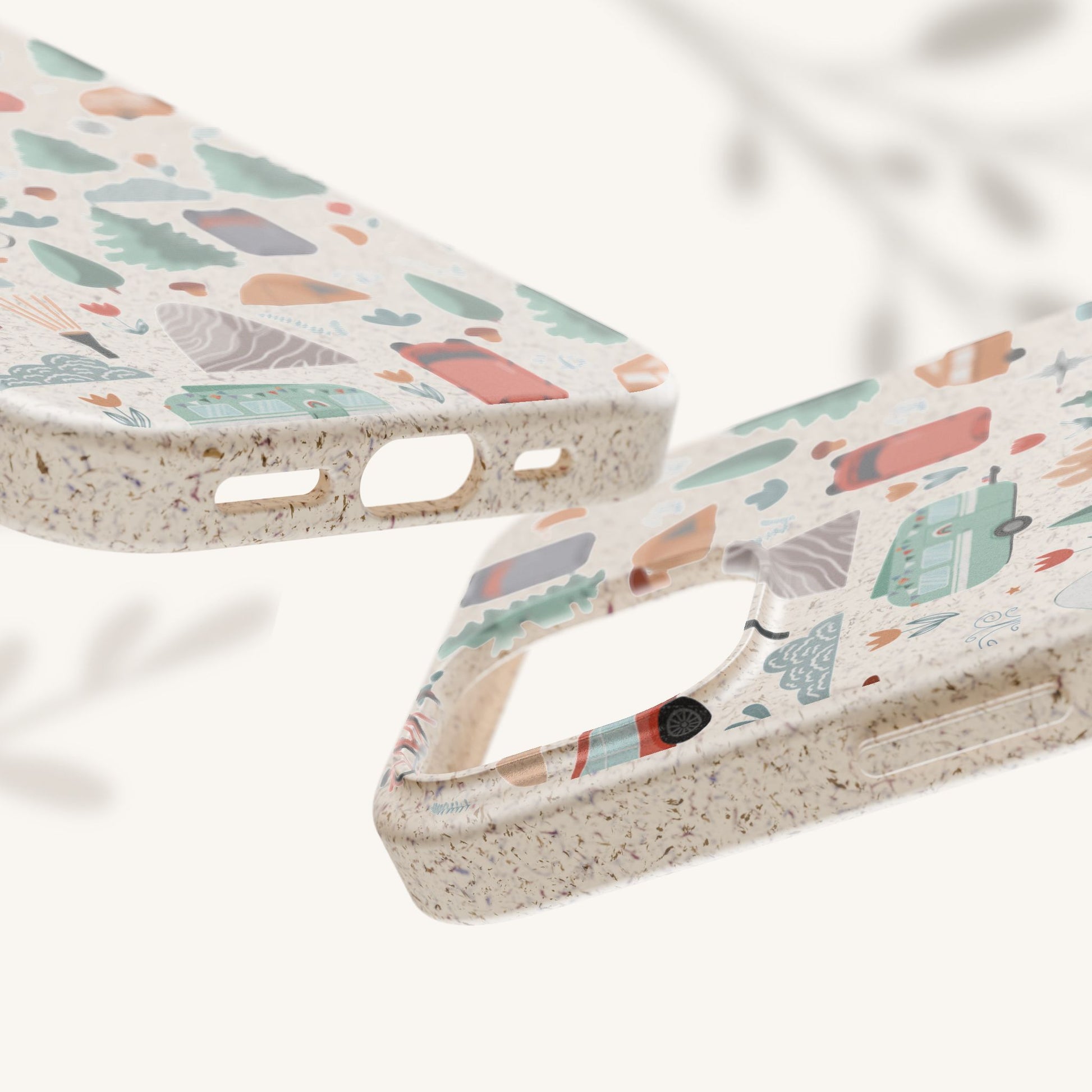 Plant based, biodegradable phone cover - Happy Camper - The Peony Haus