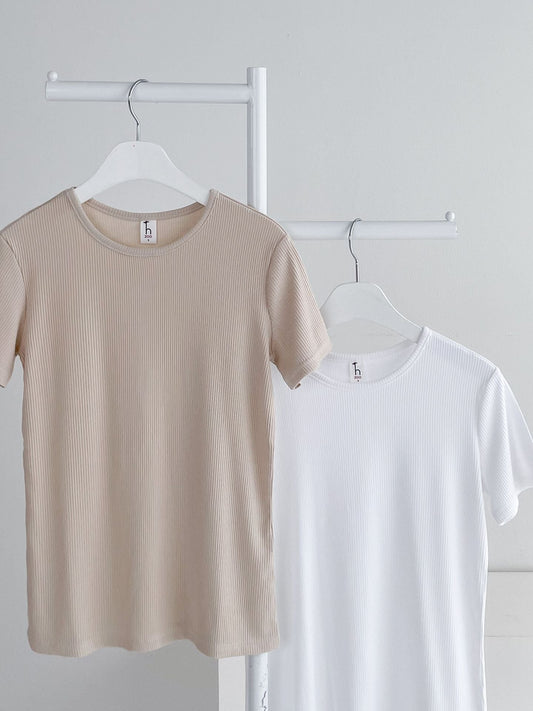 TENCEL™ Ribbed T-Shirt for Women – Soft, Breathable, Stretchable - The Peony Haus