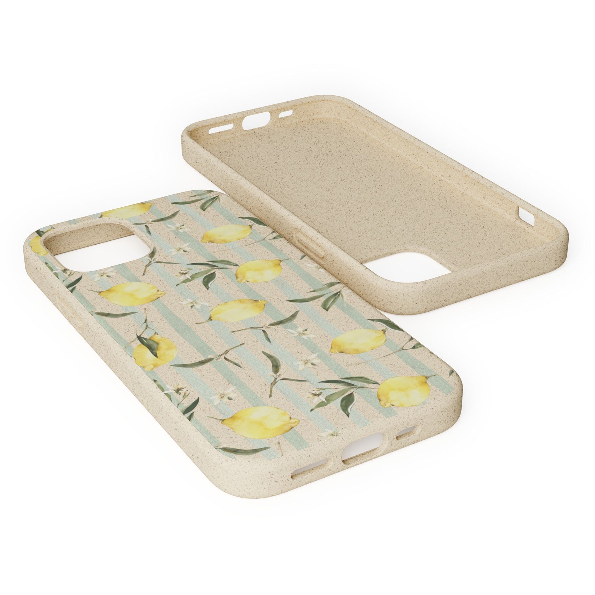 Plant based, biodegradable phone case - When life gives you lemons - The Peony Haus
