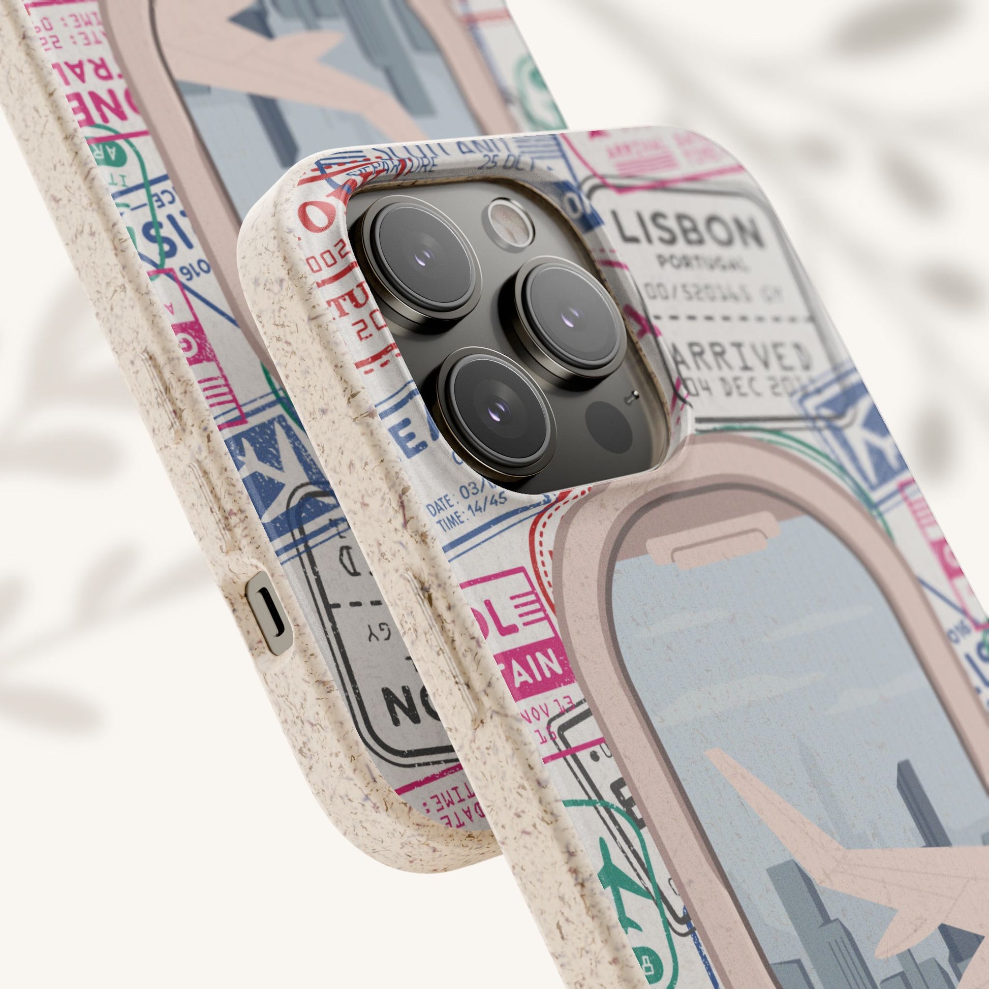 Plant-based, biodegradable phone case - Jet Setter - The Peony Haus