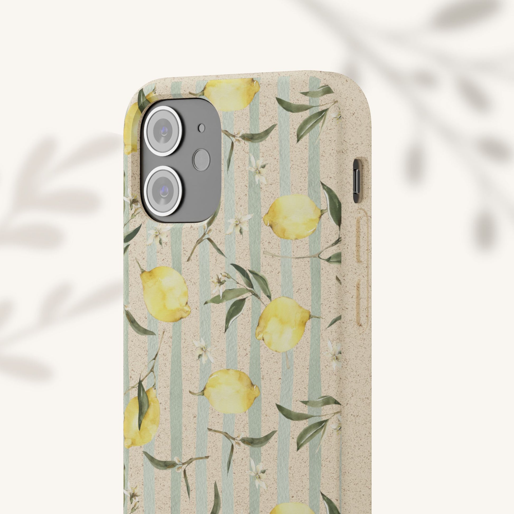Plant based, biodegradable phone case - When life gives you lemons - The Peony Haus
