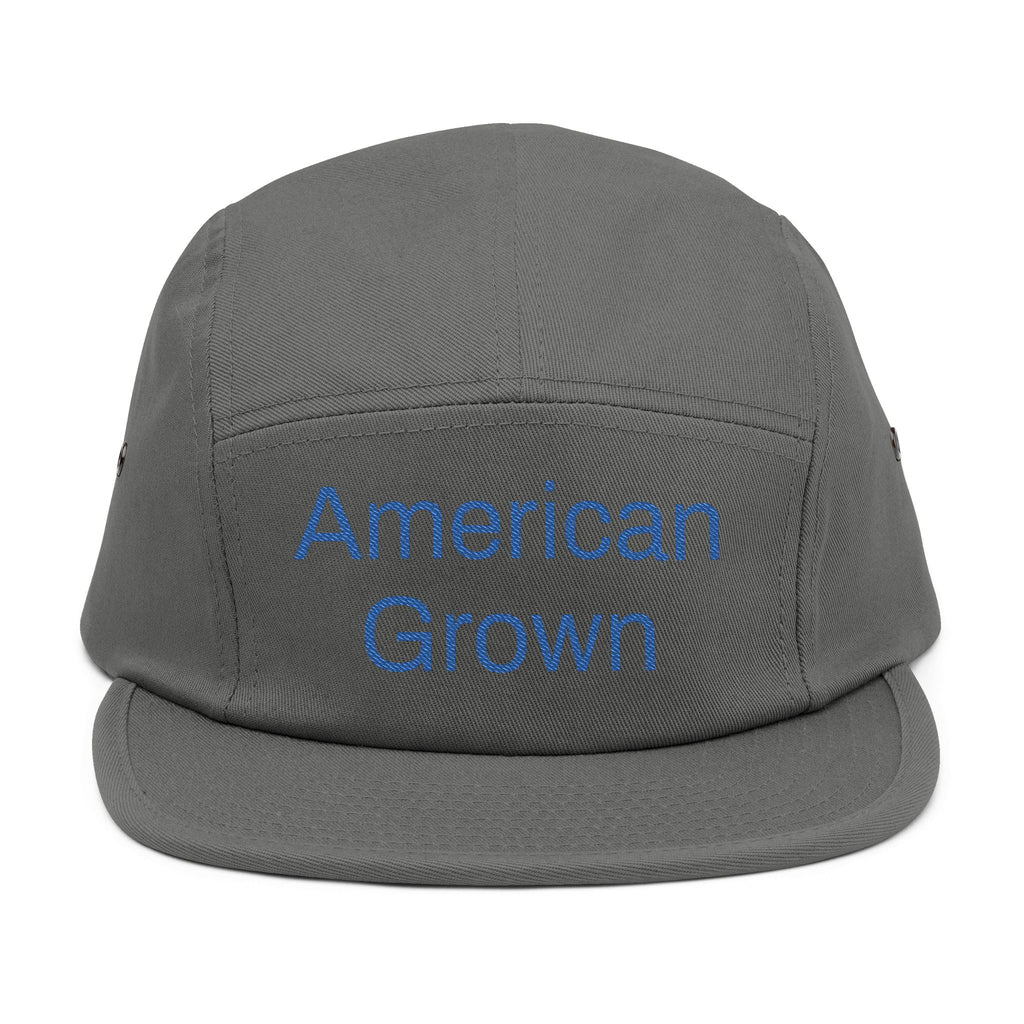 American Grown 5 Panel Cap, Embroidered Cap 100% Cotton