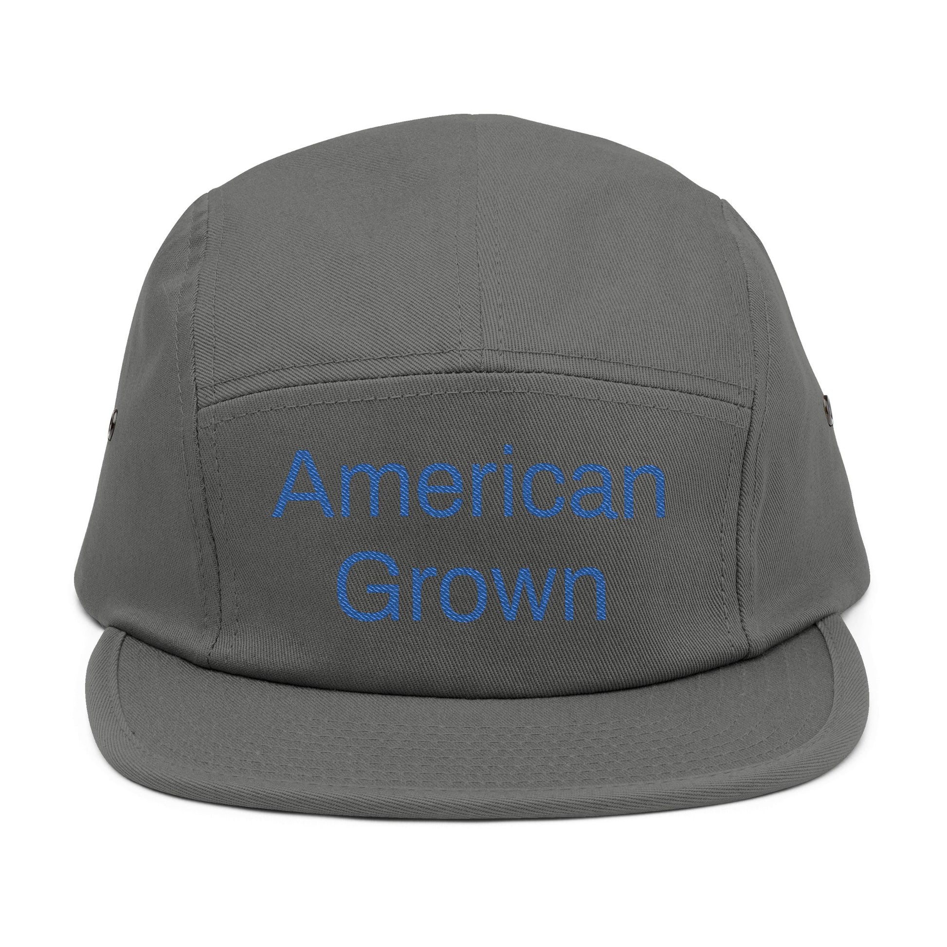 American Grown 5 Panel Cap, Embroidered Cap 100% Cotton