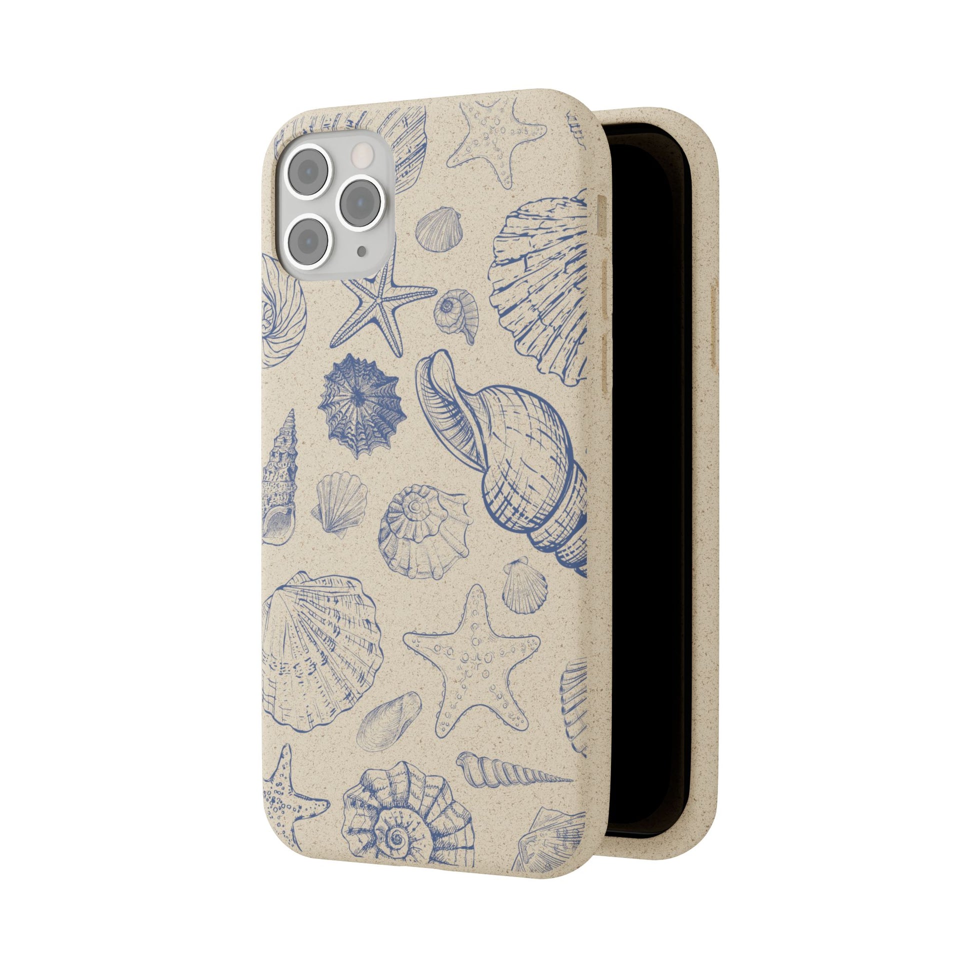 Eco-Friendly Phone Case, Plant based, Biodegradable Case, Shell Design for beach lovers - The Peony Haus