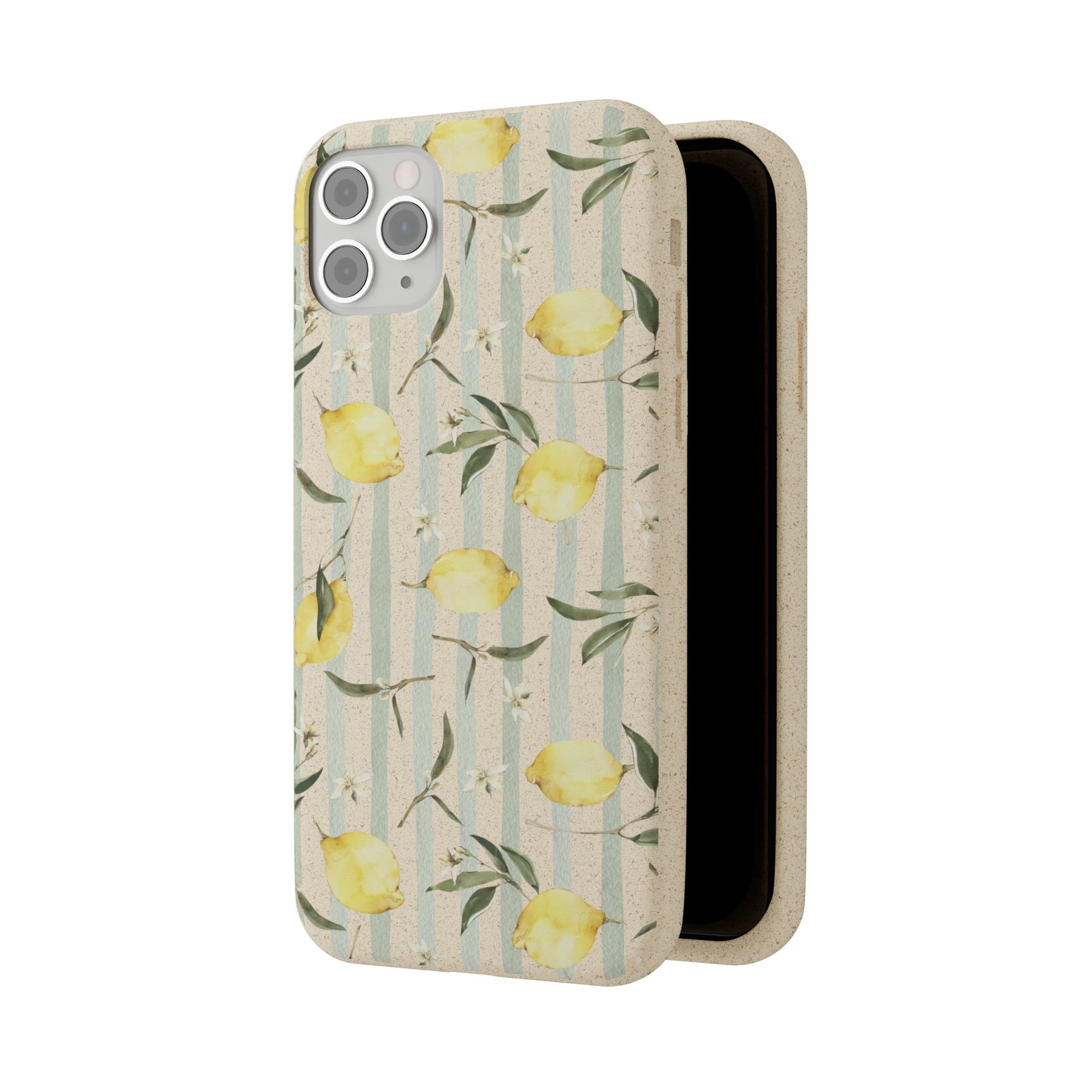 Plant based, biodegradable phone case - When life gives you lemons - The Peony Haus