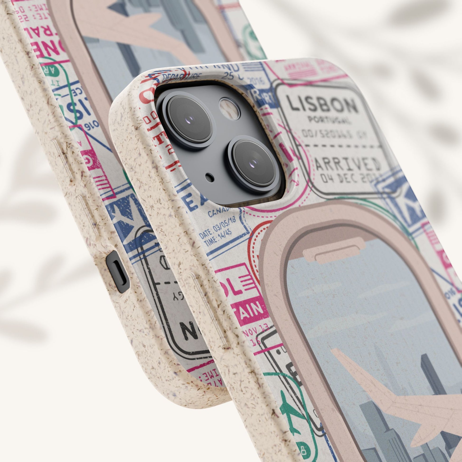 Plant-based, biodegradable phone case - Jet Setter - The Peony Haus