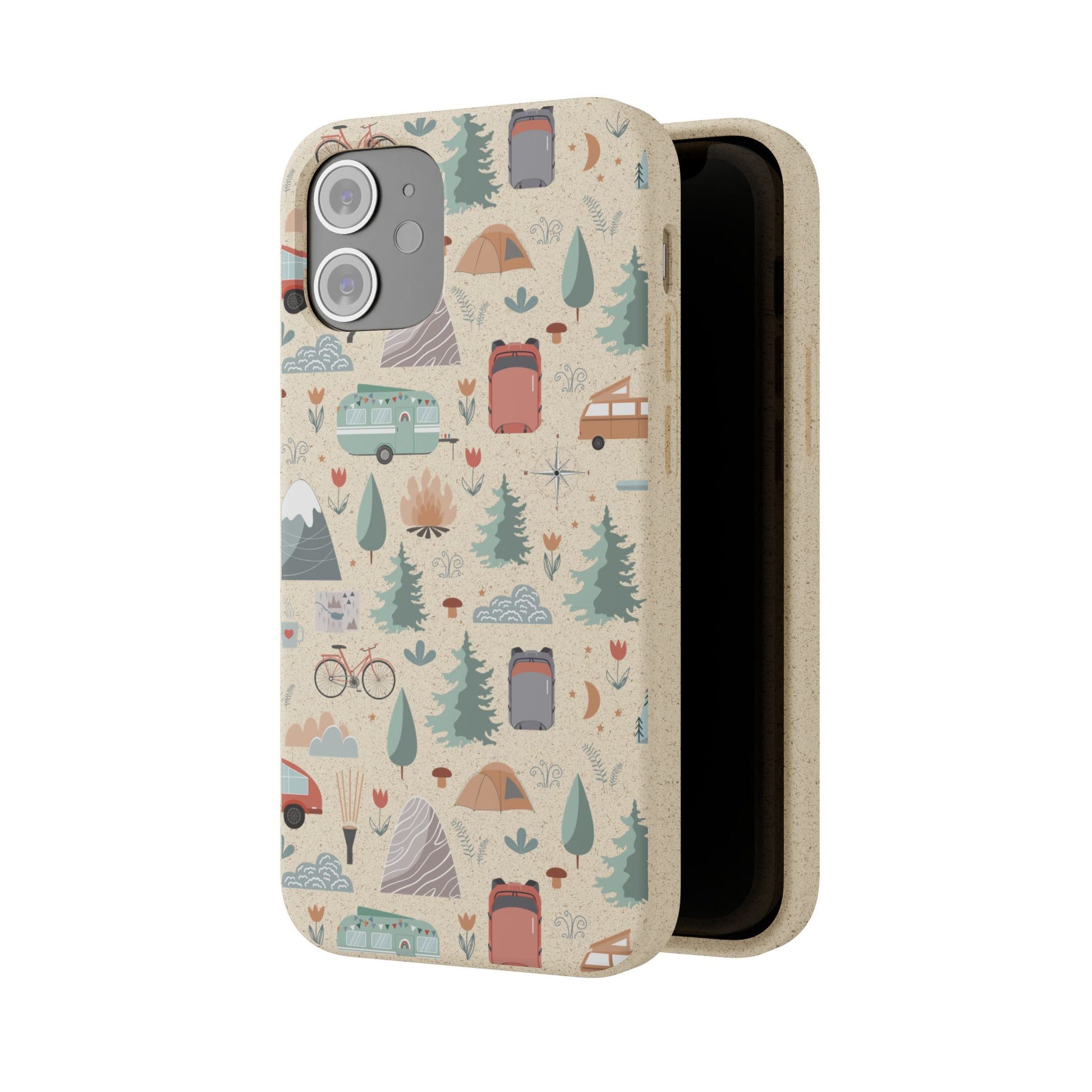 Plant based, biodegradable phone cover - Happy Camper - The Peony Haus