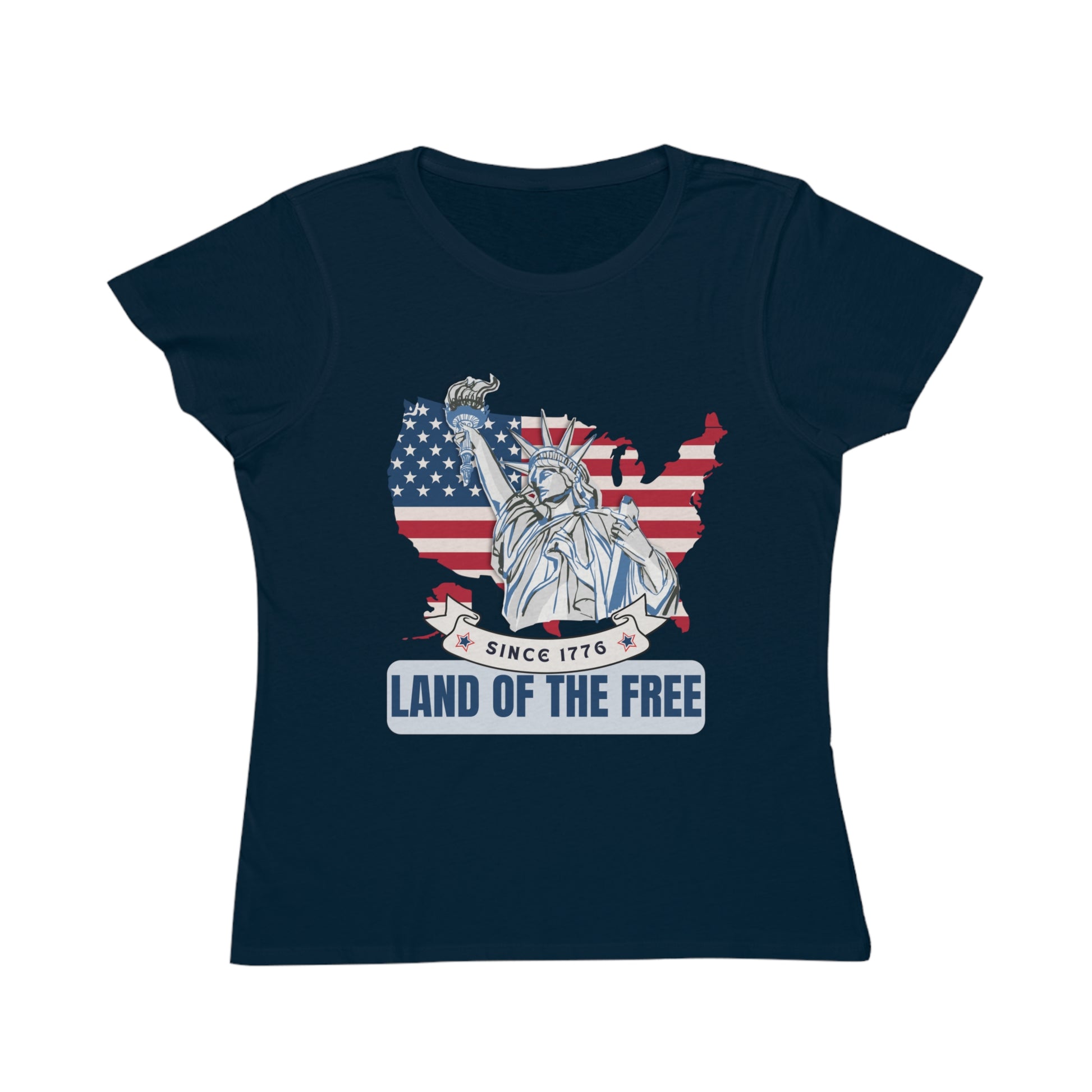 Organic Women's T-Shirt - Land of the Free - The Peony Haus
