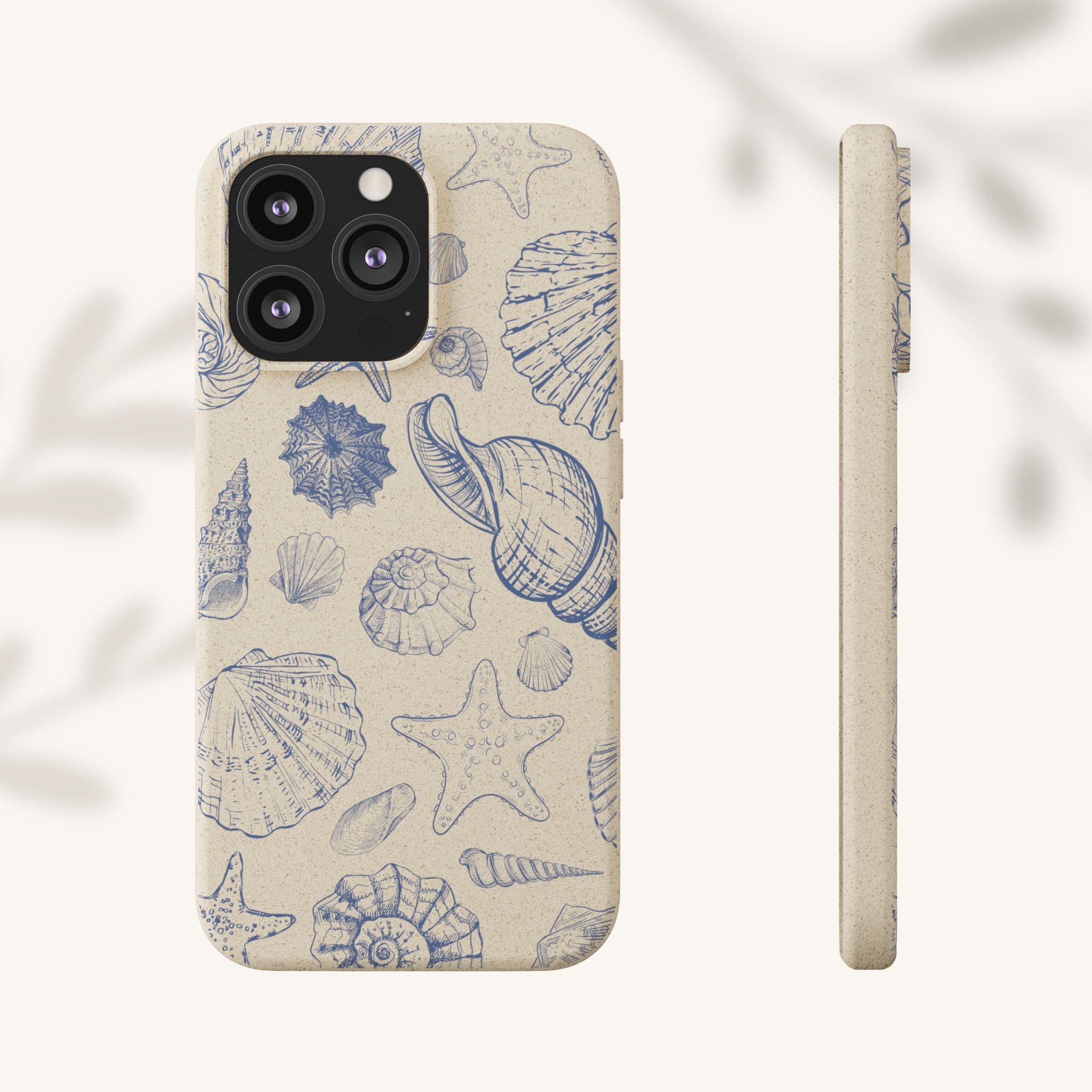Eco-Friendly Phone Case, Plant based, Biodegradable Case, Shell Design for beach lovers