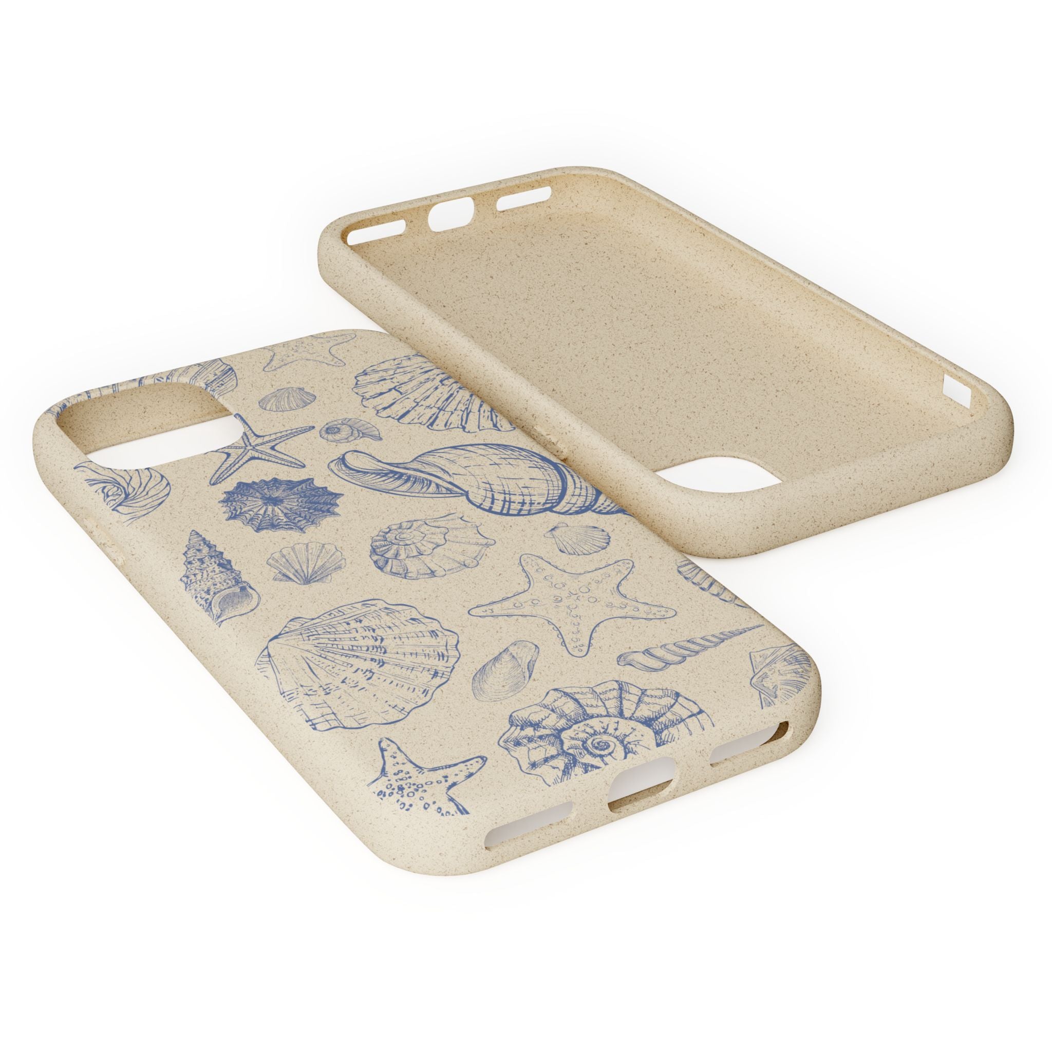 Eco-Friendly Phone Case, Plant based, Biodegradable Case, Shell Design for beach lovers