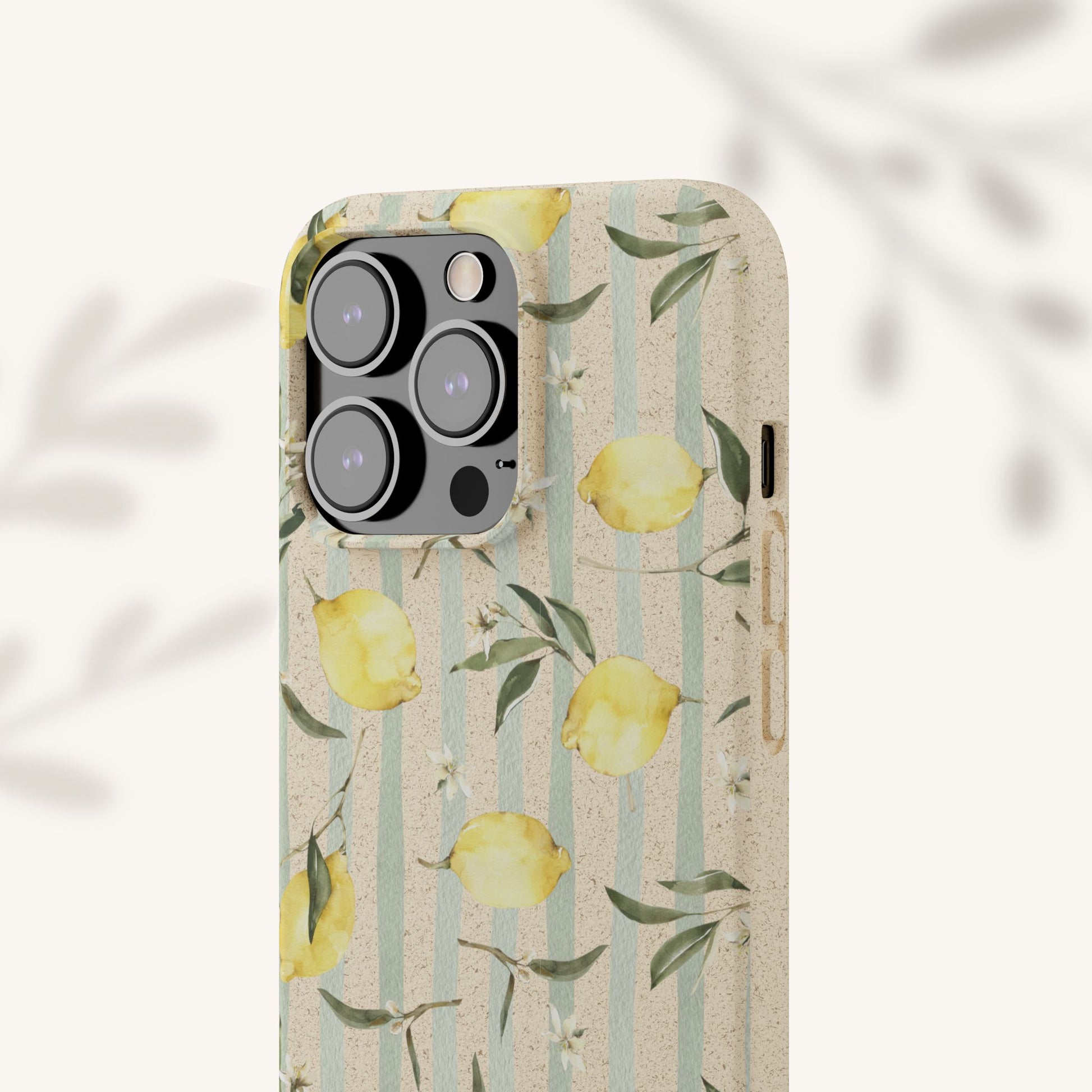 Plant based, biodegradable phone case - When life gives you lemons - The Peony Haus