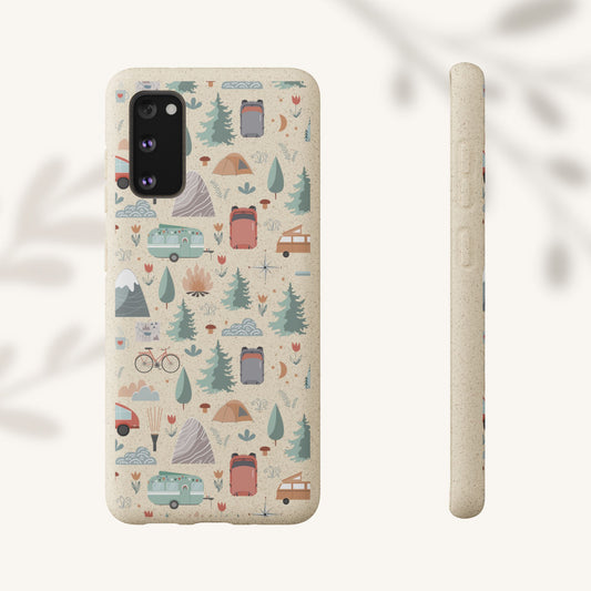 Plant based, biodegradable phone cover - Happy Camper - The Peony Haus